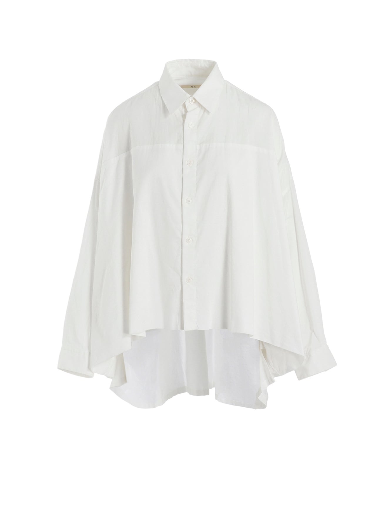 Y's BORN PRODUCT] THIN COTTON TWILL DOUBLE FRONT BIG BLOUSE