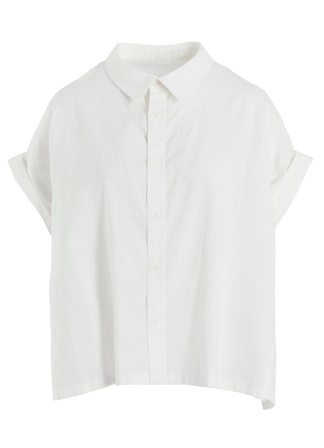 [Y's BORN PRODUCT] THIN COTTON TWILL SHORT SLEEVE BLOUSE