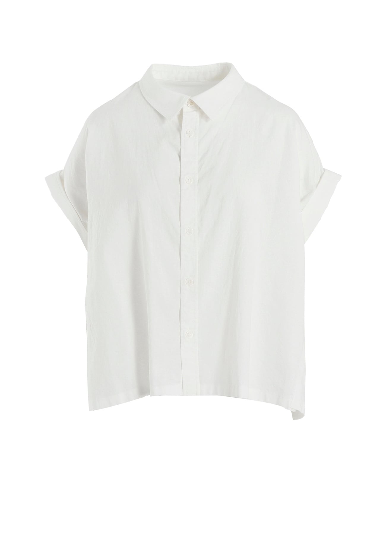Y's BORN PRODUCT] THIN COTTON TWILL SHORT SLEEVE BLOUSE(XS