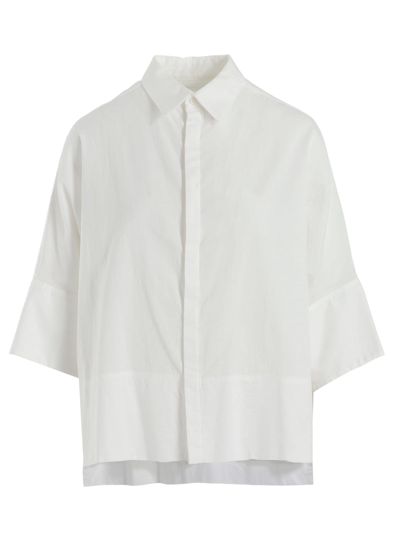 [Y's BORN PRODUCT] THIN COTTON TWILL WIDE CUFFS SHIRT