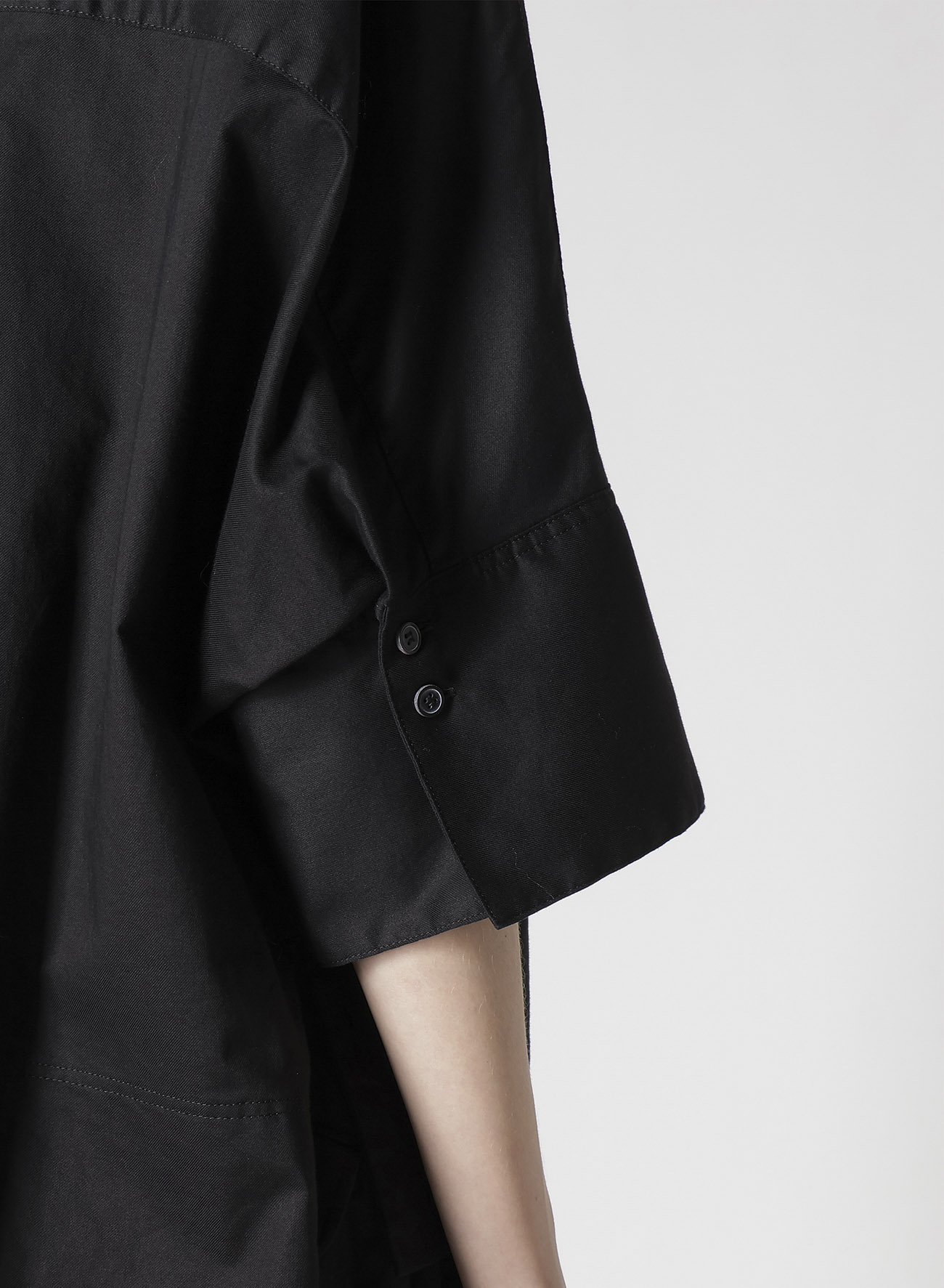 [Y's BORN PRODUCT] THIN COTTON TWILL WIDE CUFFS SHIRT