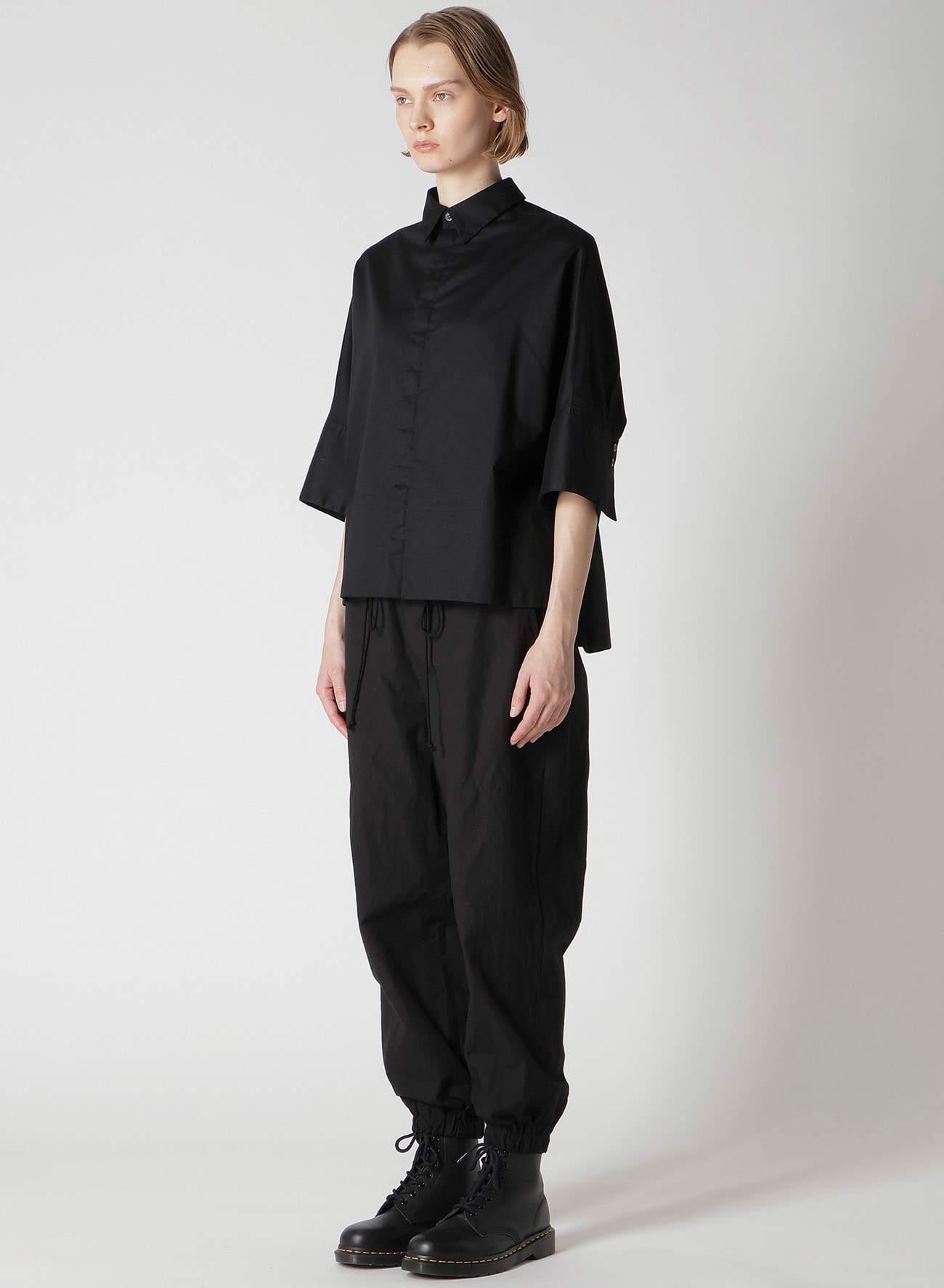 [Y's BORN PRODUCT] THIN COTTON TWILL WIDE CUFFS SHIRT
