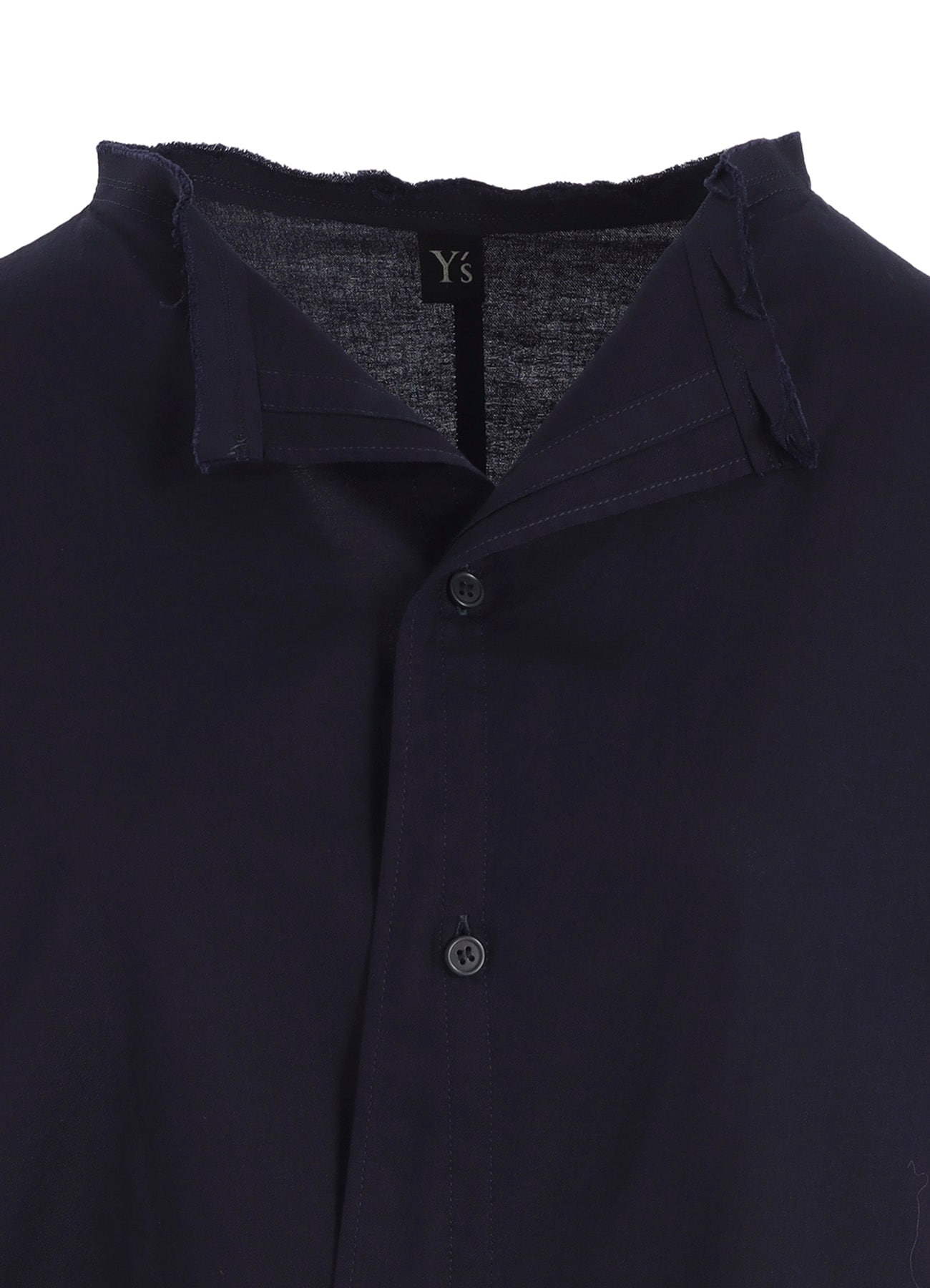 [Y's BORN PRODUCT] THIN COTTON TWILL FRINGE COLLAR BLOUSE