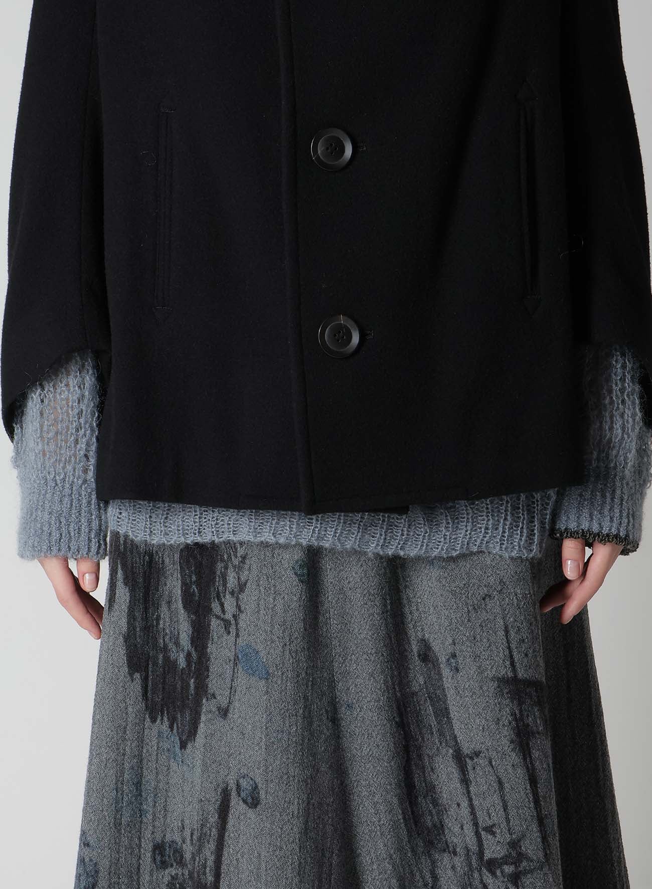 AIRY MOSSER IRREGULAR SLEEVE SHORT COAT