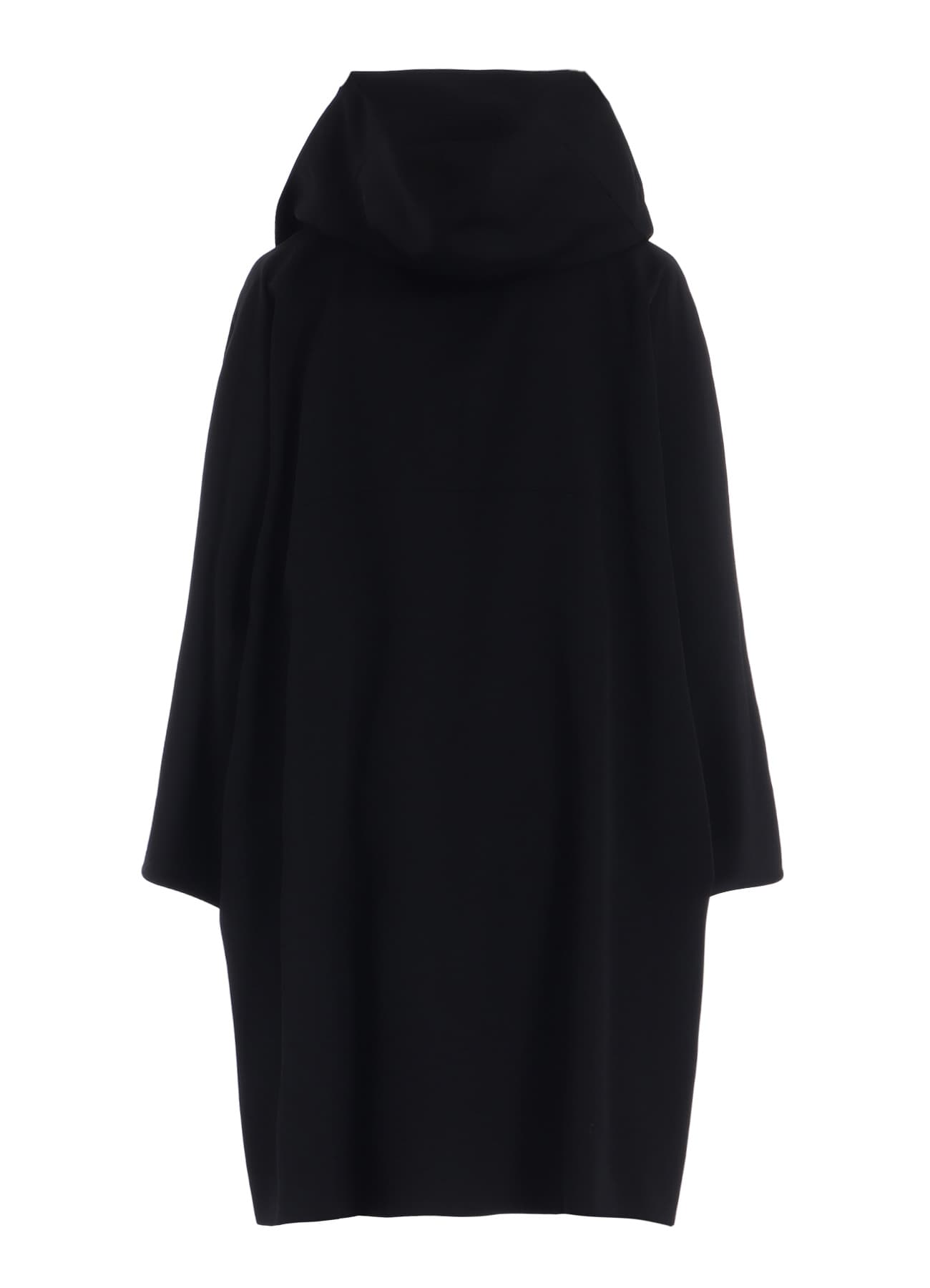 WOOL GABARDINE DOLMAN SLEEVE HOODIE COAT