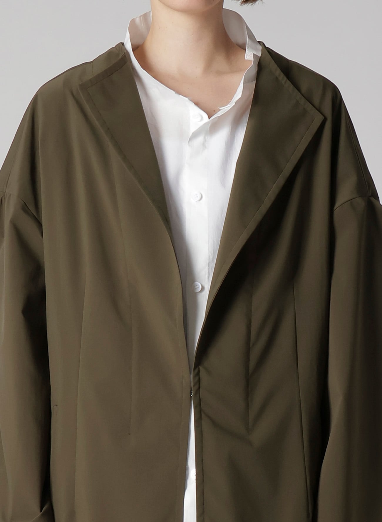 PE/ TAFTA DROP SLEEVE COAT(XS Khaki): Y's｜THE SHOP YOHJI