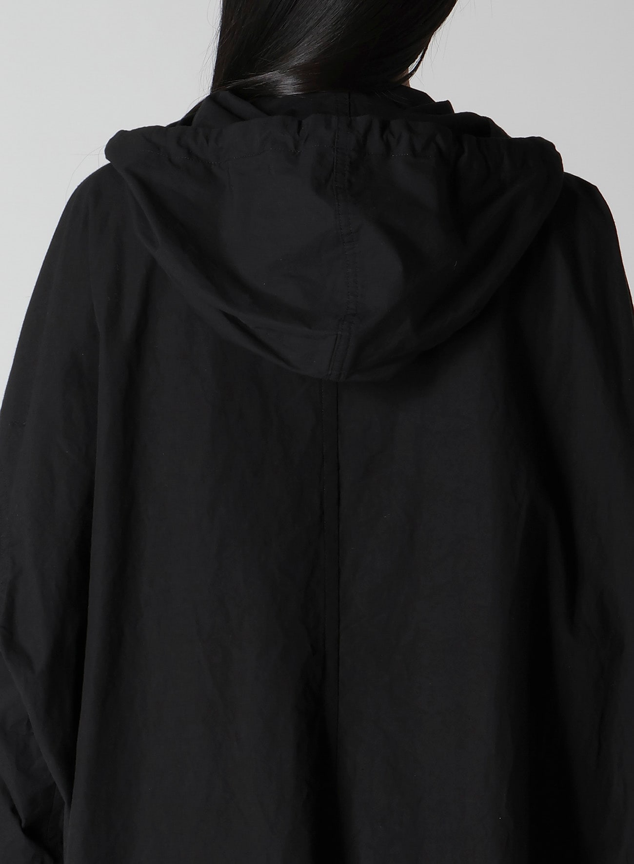 COTTON/LINEN BROADCLOTH HOODIE COAT D