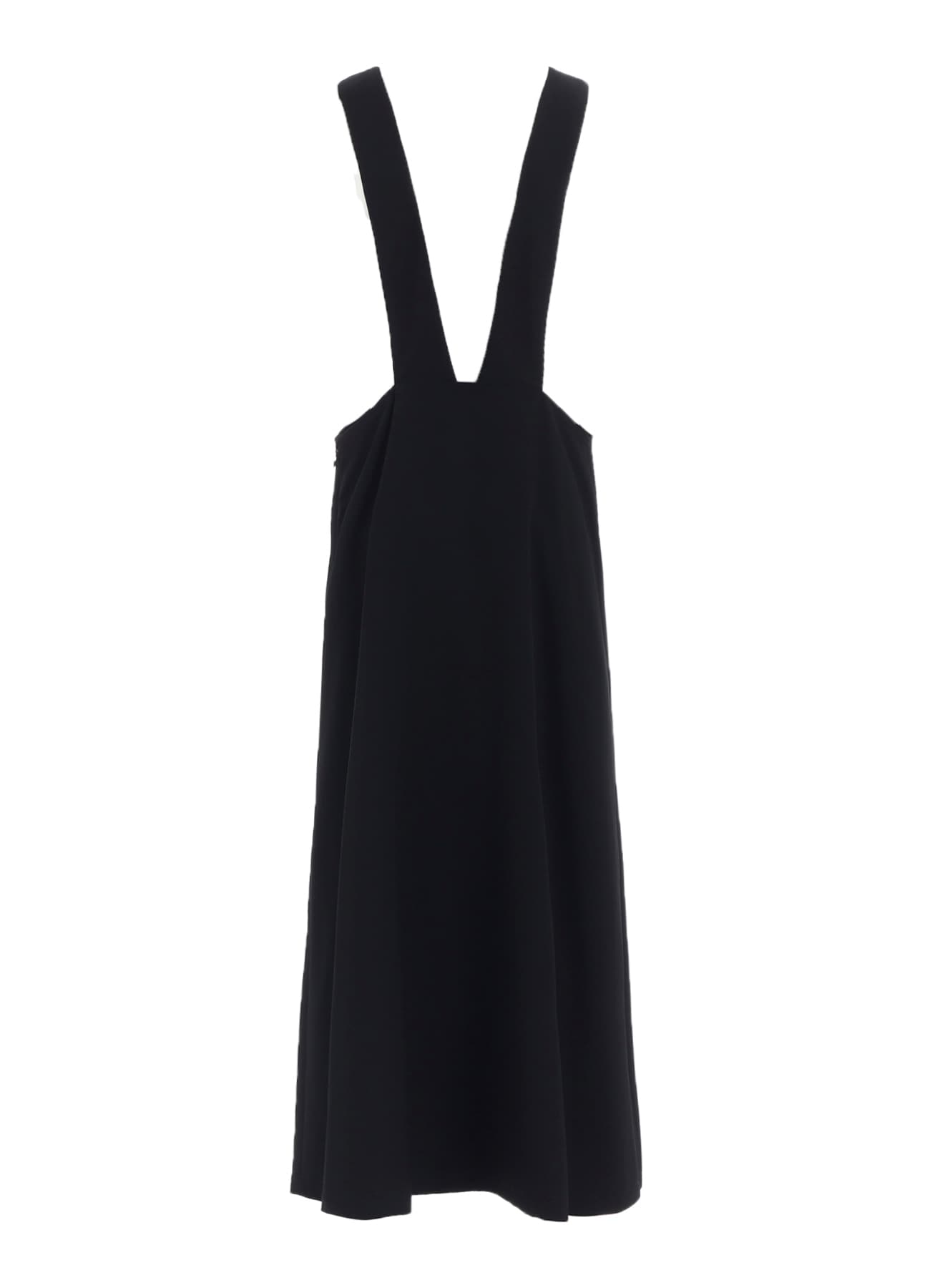 WOOL GABARDINE LONG FLARE DRAPE DRESS