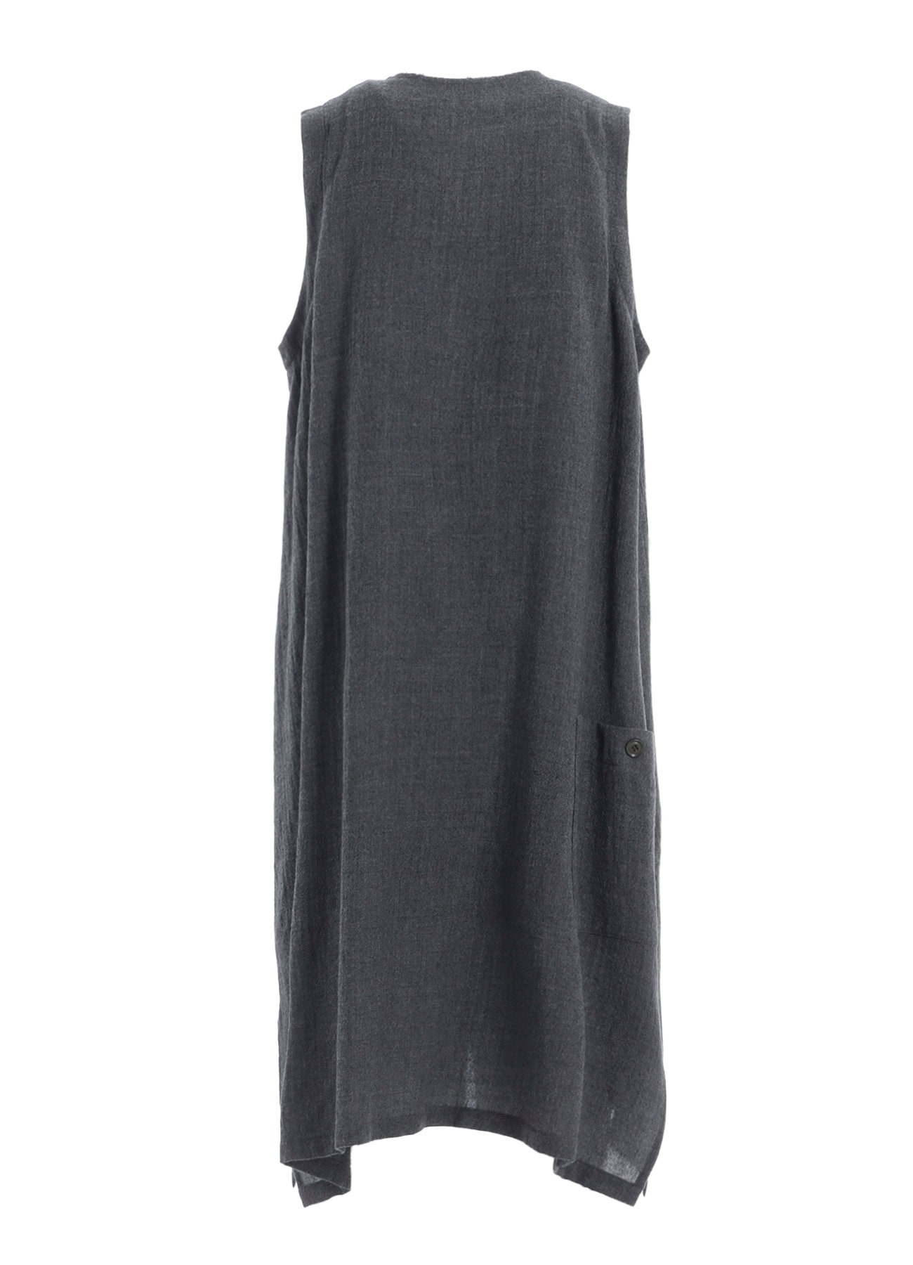 WOOL GAUZE TWILL LONG DRESS WITH POCKET