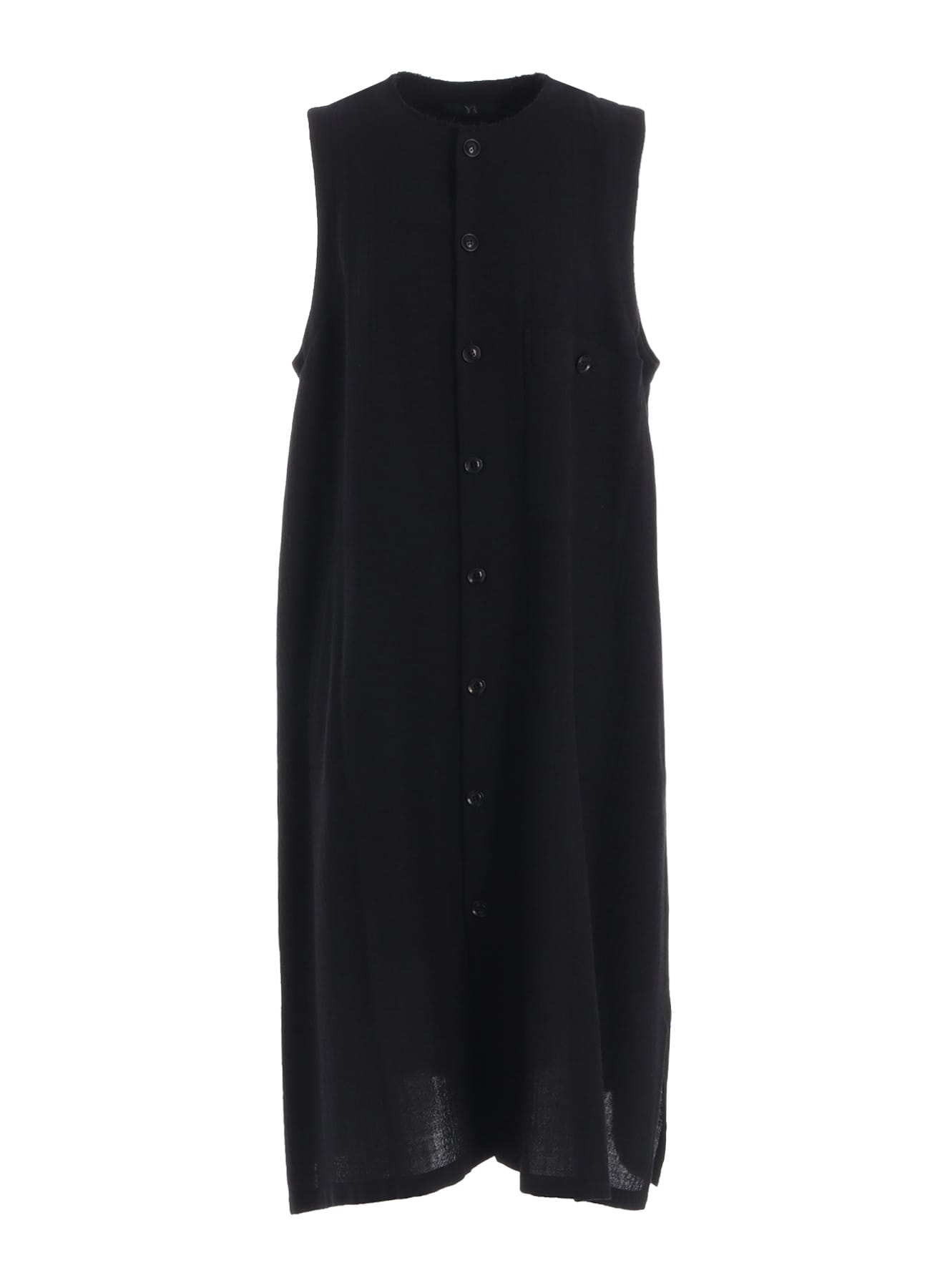 WOOL GAUZE TWILL LONG DRESS WITH POCKET