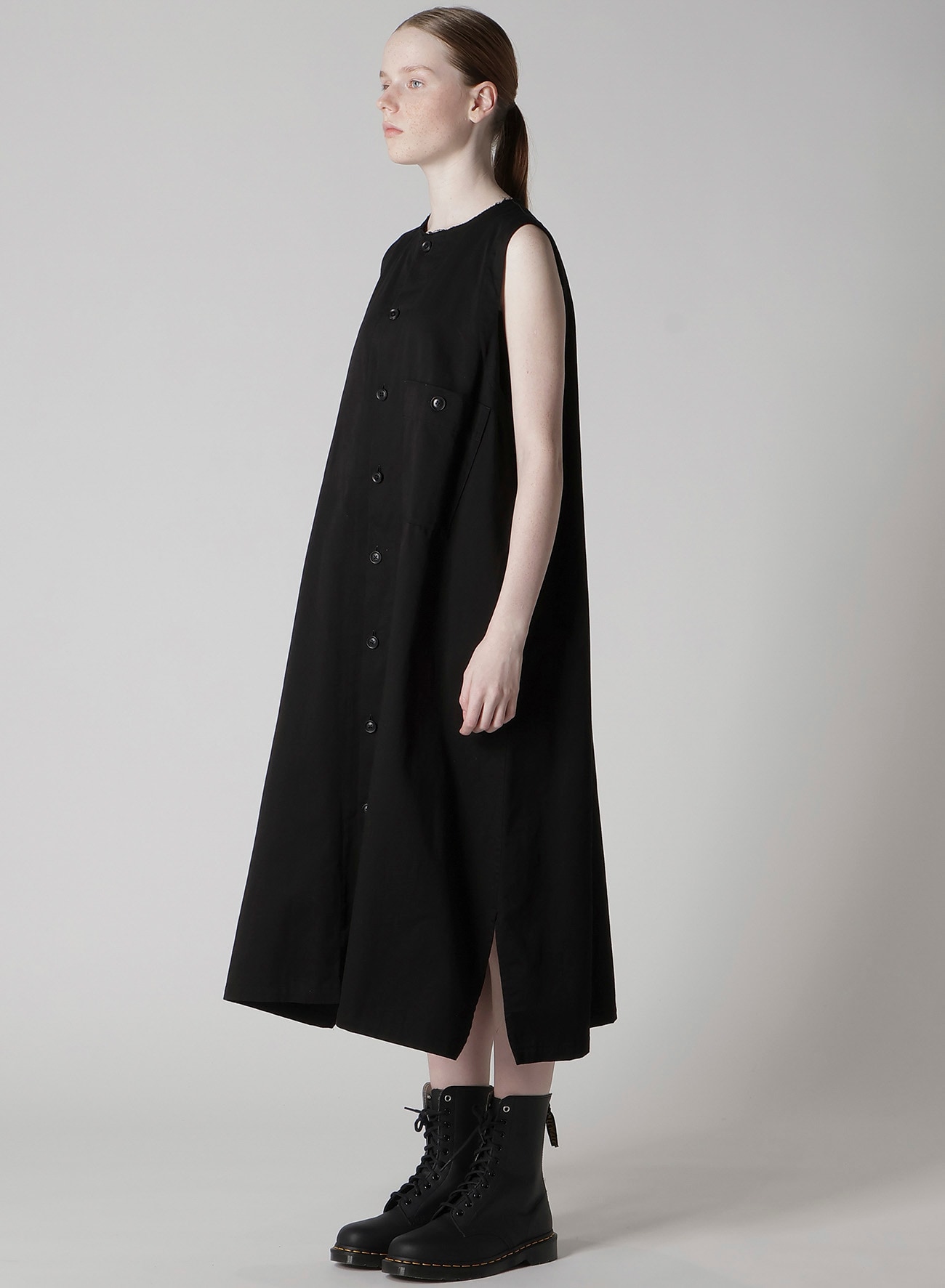 [Y's BORN PRODUCT] COTTON TWILL LONG DRESS