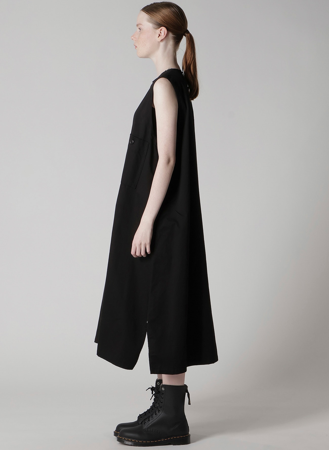 [Y's BORN PRODUCT] COTTON TWILL LONG DRESS
