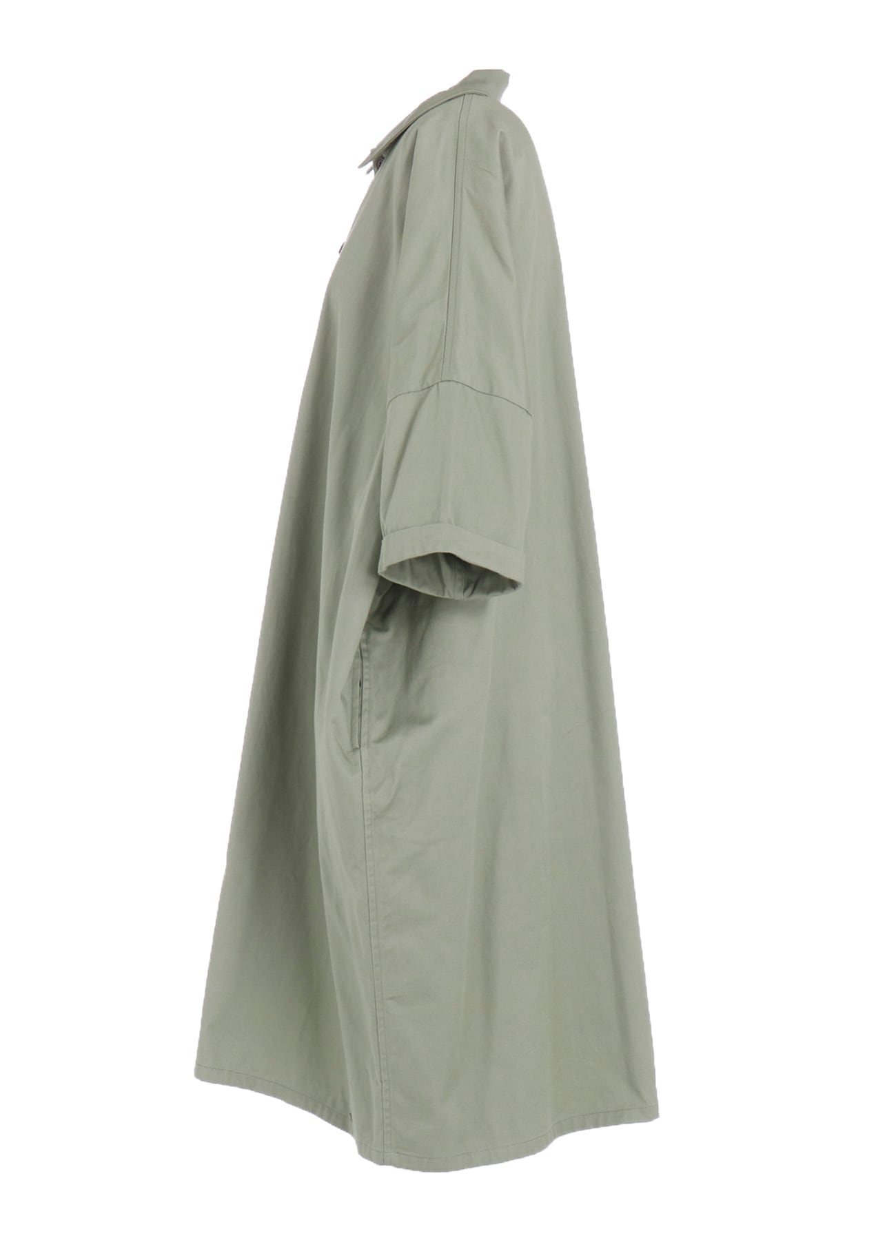 [Y's BORN PRODUCT] COTTON TWILL HALF SLEEVE DRESS