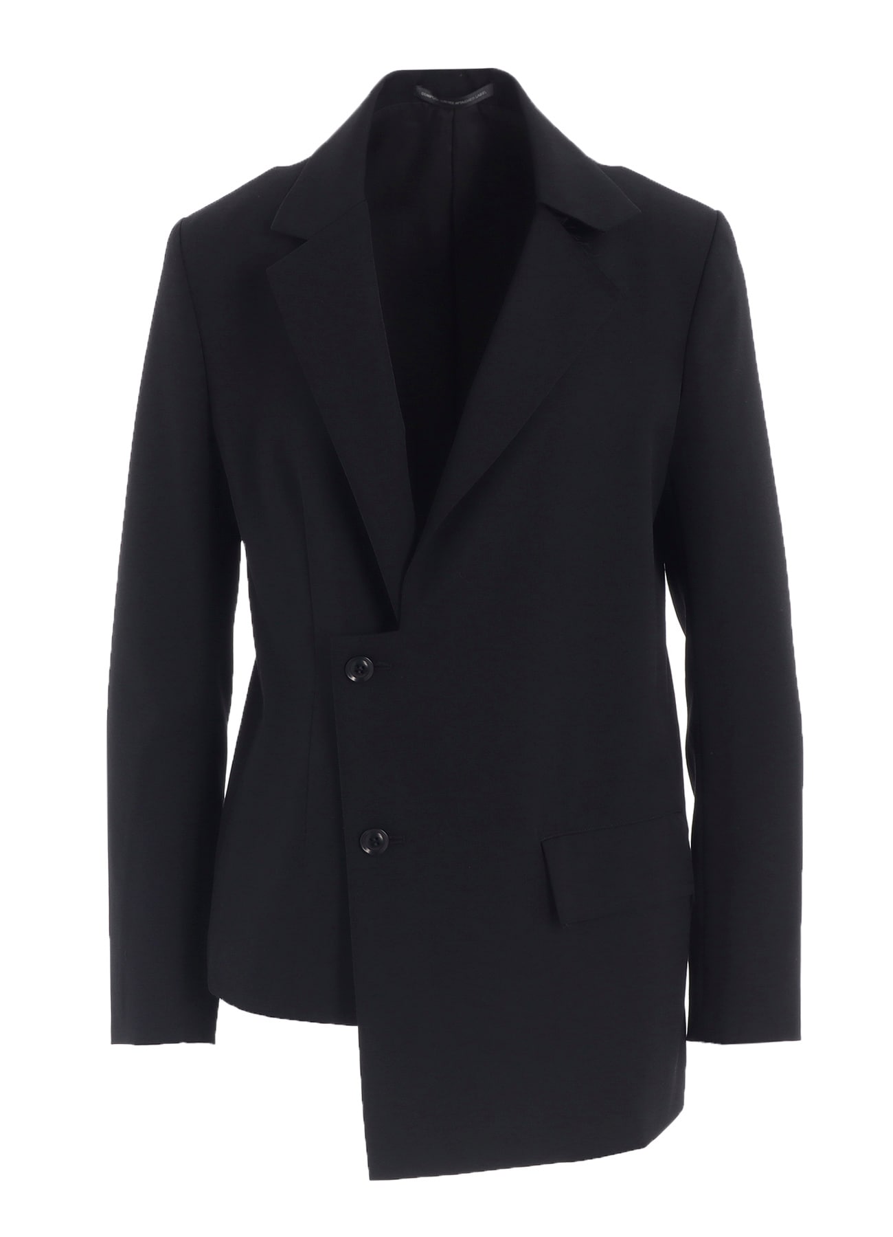 WOOL GABARDINE ASYMMETRIC JACKET