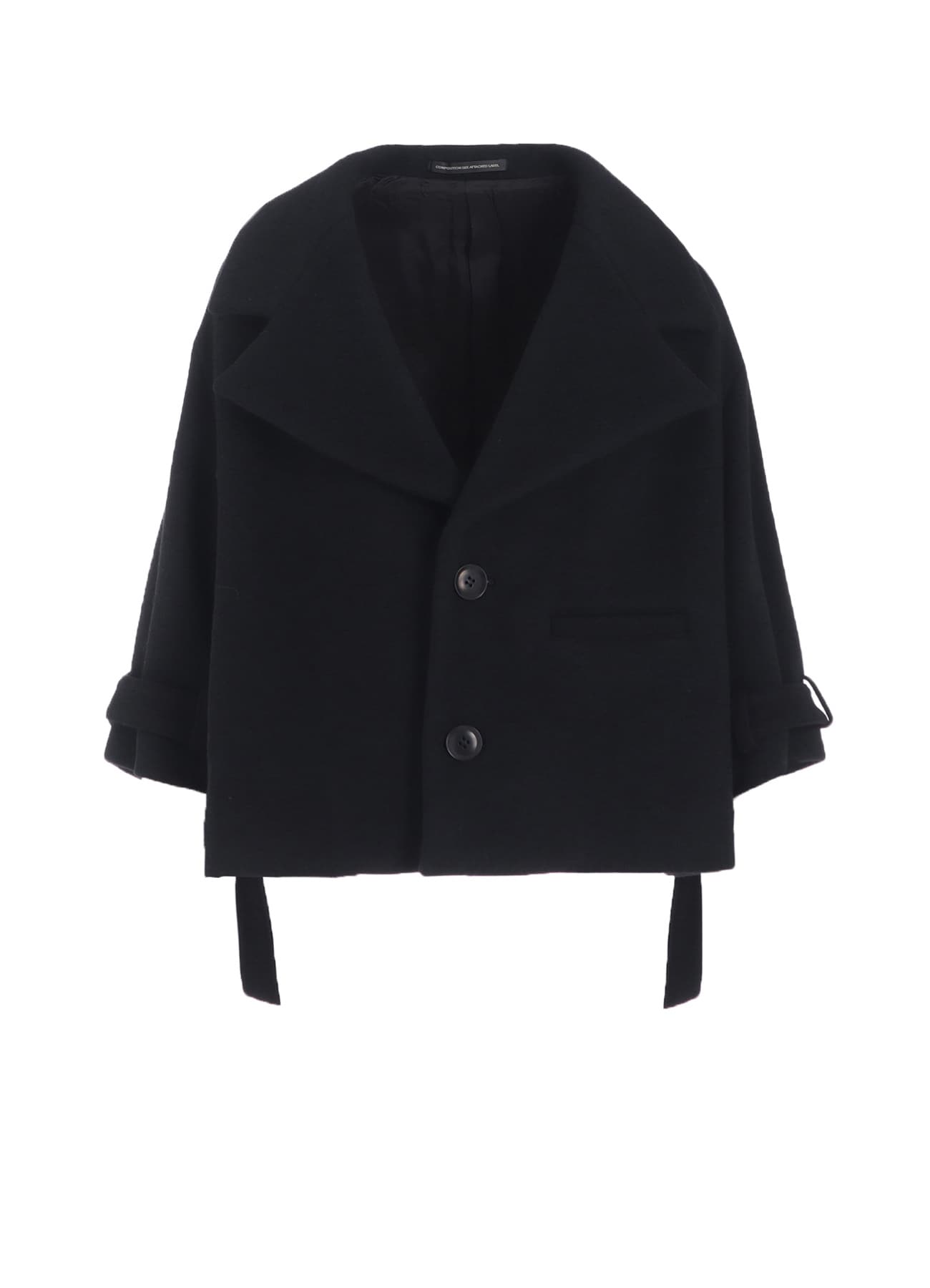 WOOL DOUBLE-FACED MOSSER WIDE COLLAR JACKET