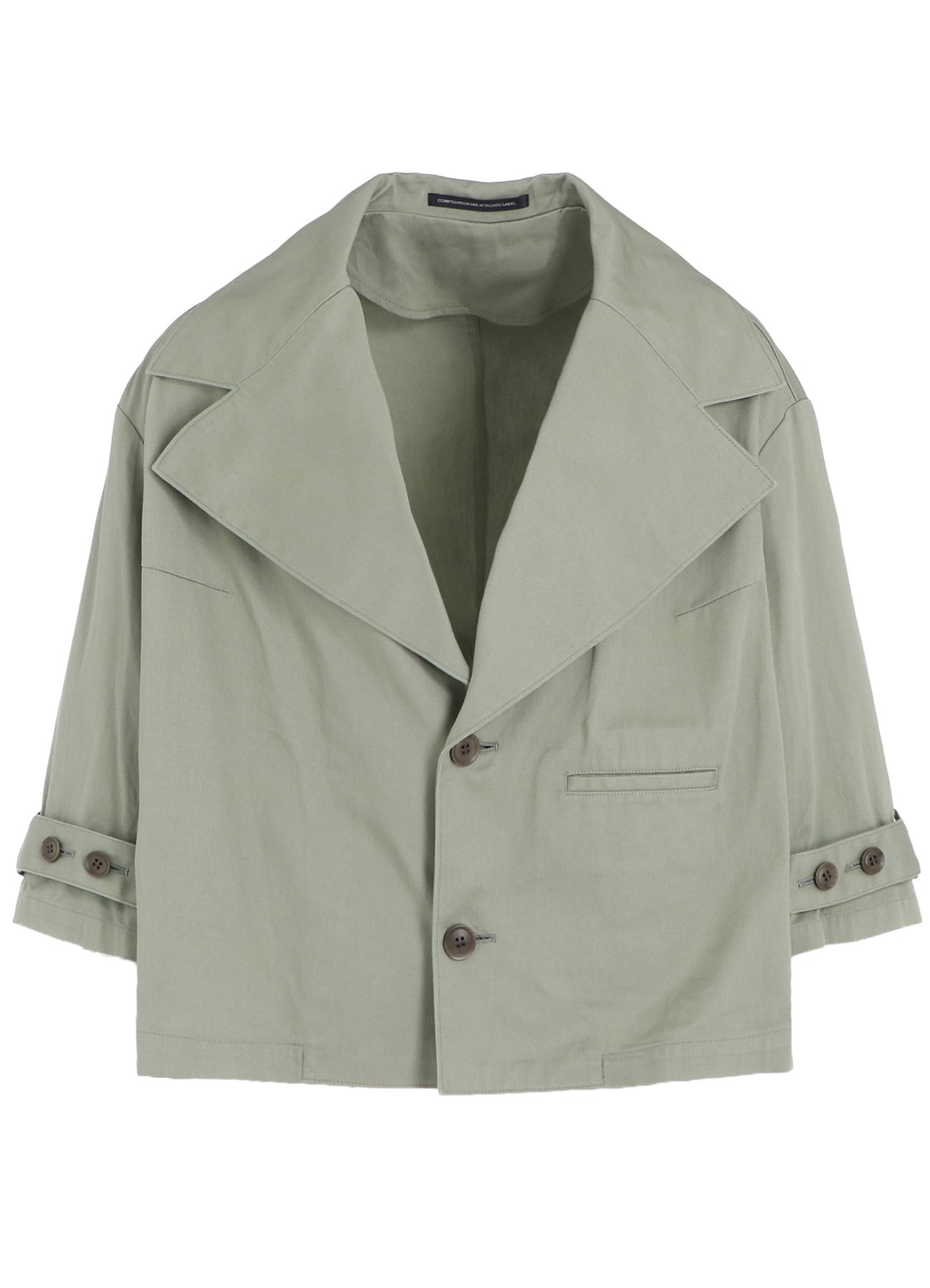 キムキム様 Y's BORN PRODUCT] COTTON TWILL WIDE COLLAR JACKET(S Khaki