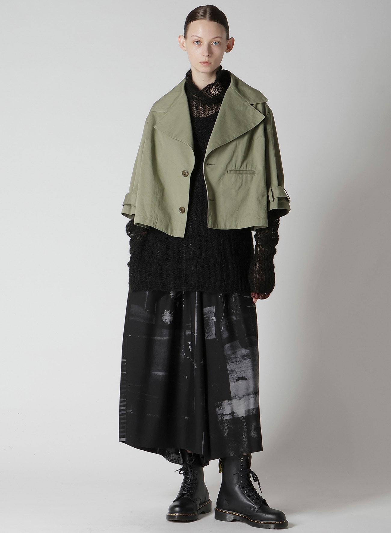 [Y's BORN PRODUCT] COTTON TWILL WIDE COLLAR JACKET