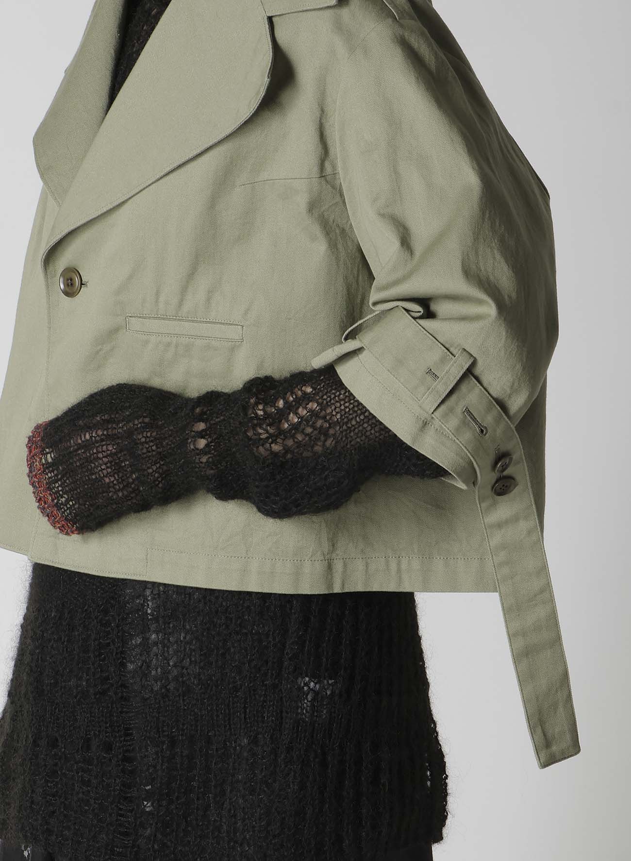 [Y's BORN PRODUCT] COTTON TWILL WIDE COLLAR JACKET