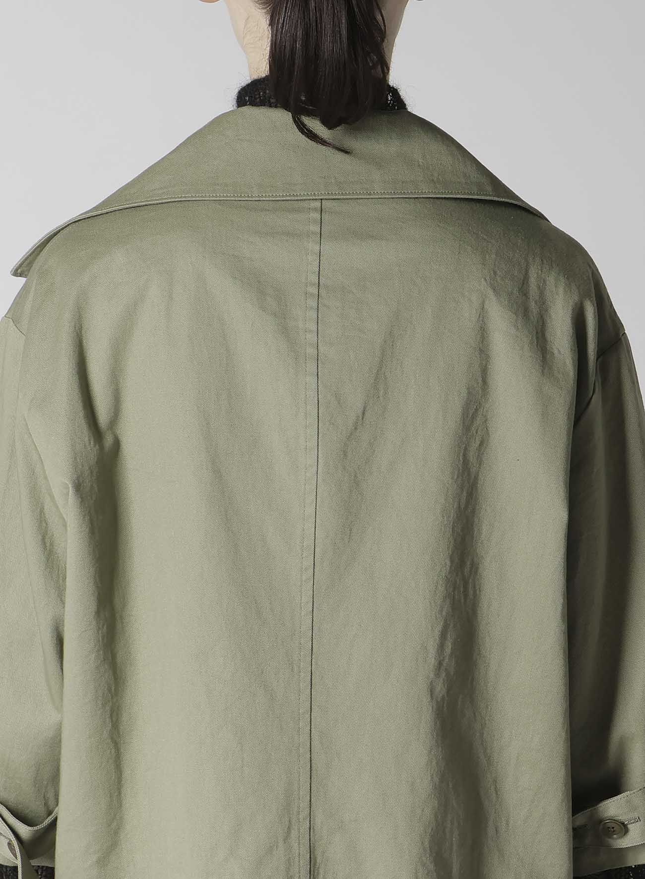 Y's BORN PRODUCT] COTTON TWILL WIDE COLLAR JACKET(S Khaki