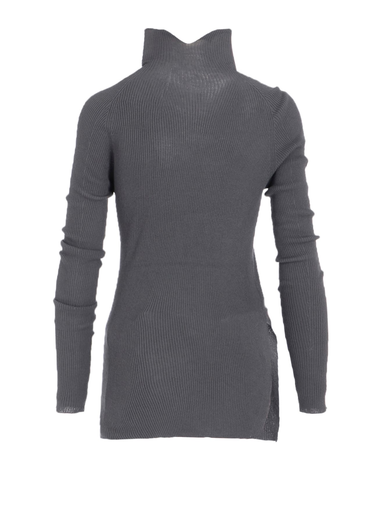 RIBBED HIGH NECK KNIT