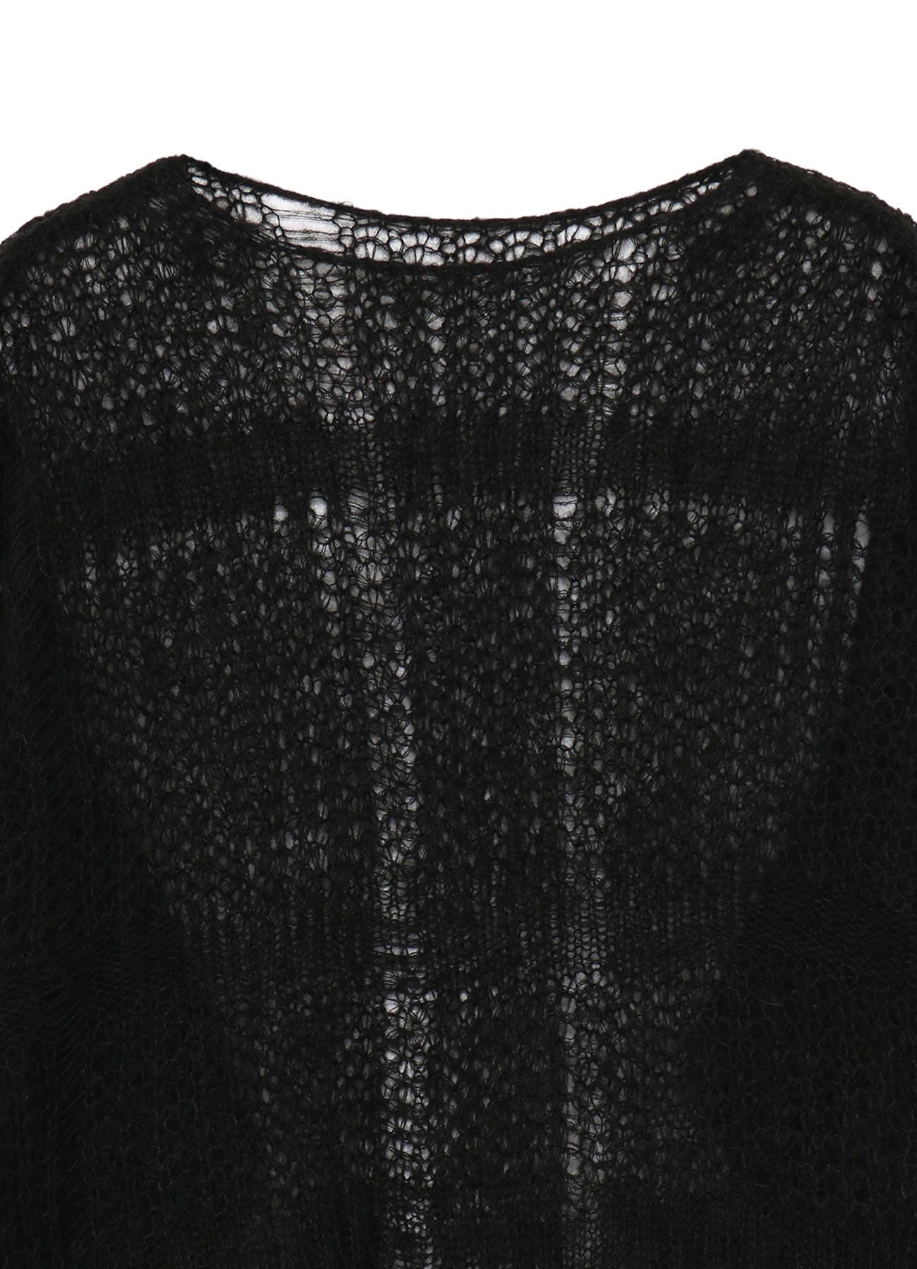 SHEER PLAID BOAT NECK KNIT