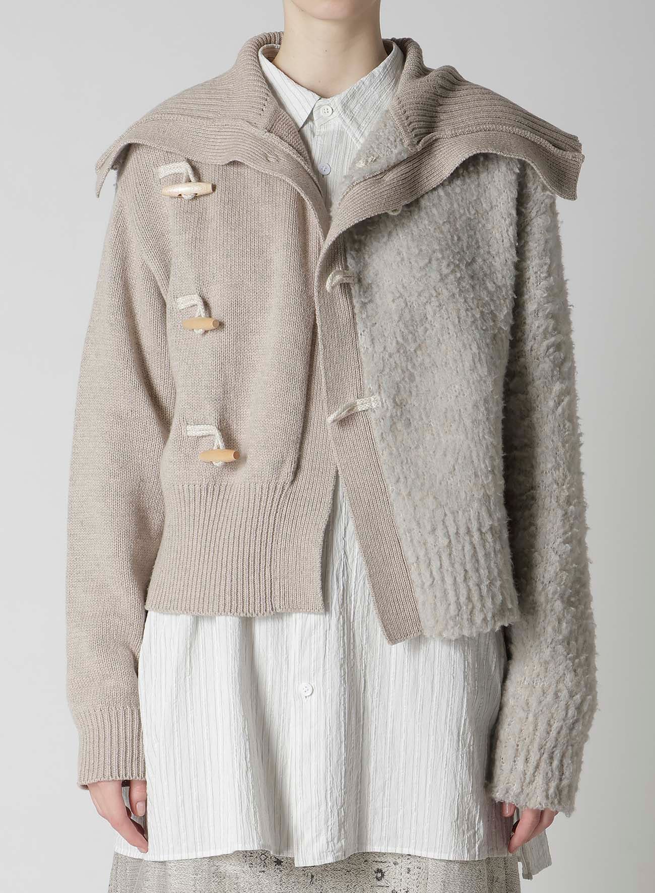 TOGGLE BUTTON ASYMMETRIC CARDIGAN