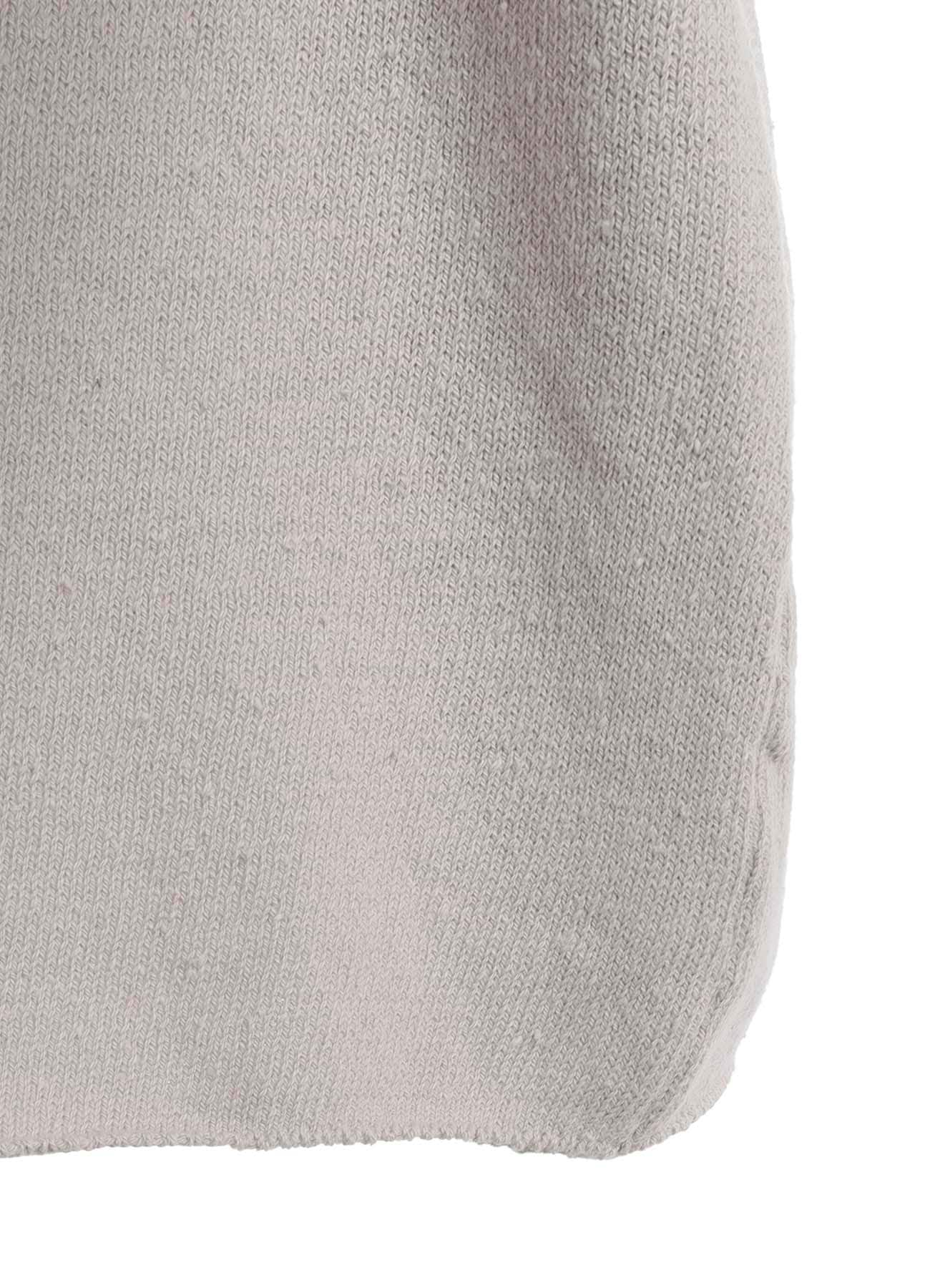 HARD-TWISTED BLOCK INTARSIA SHORT DRESS PULLOVER