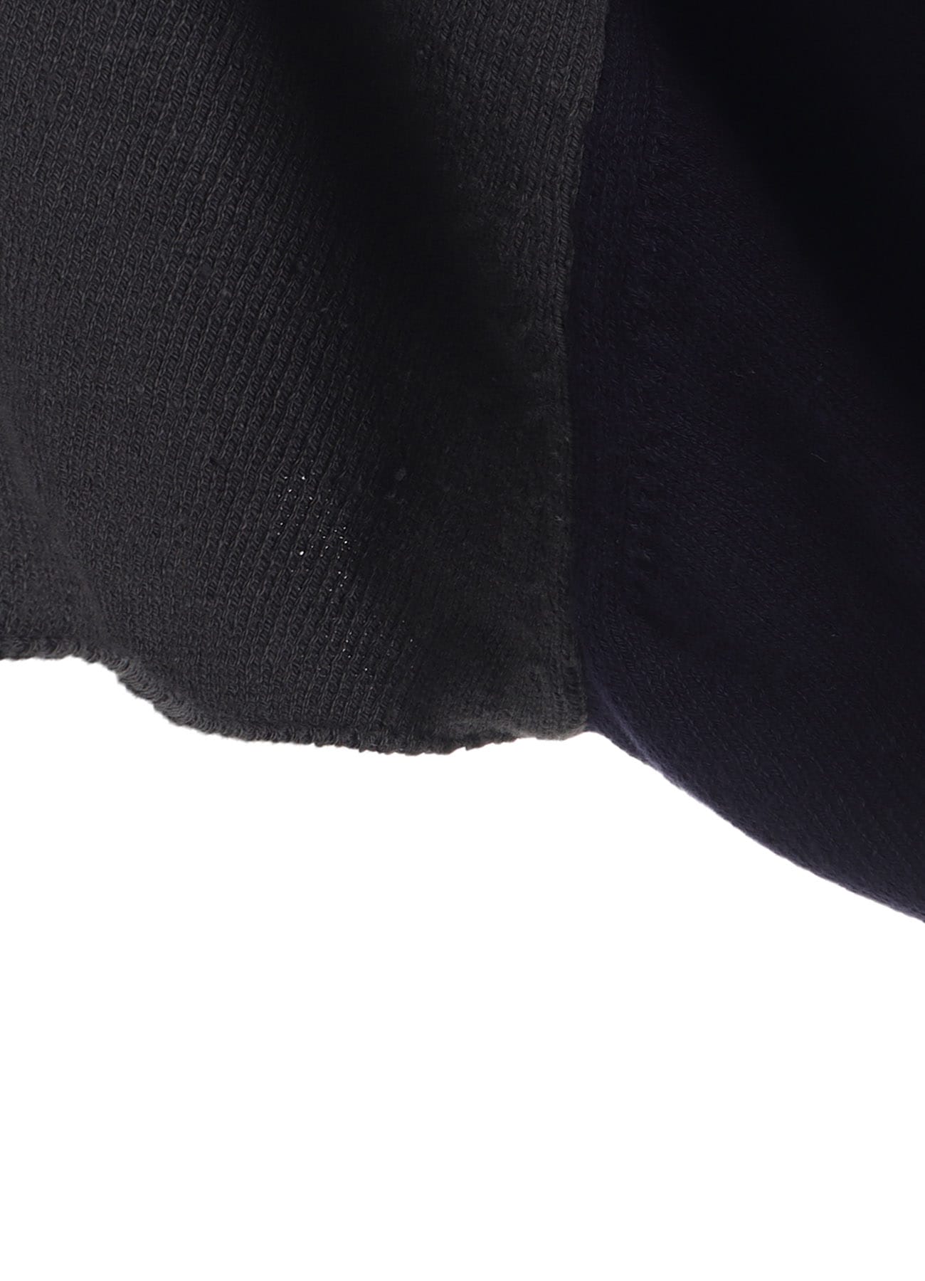 HARD-TWISTED BLOCK INTARSIA ROUND NECK SHORT PULLOVER