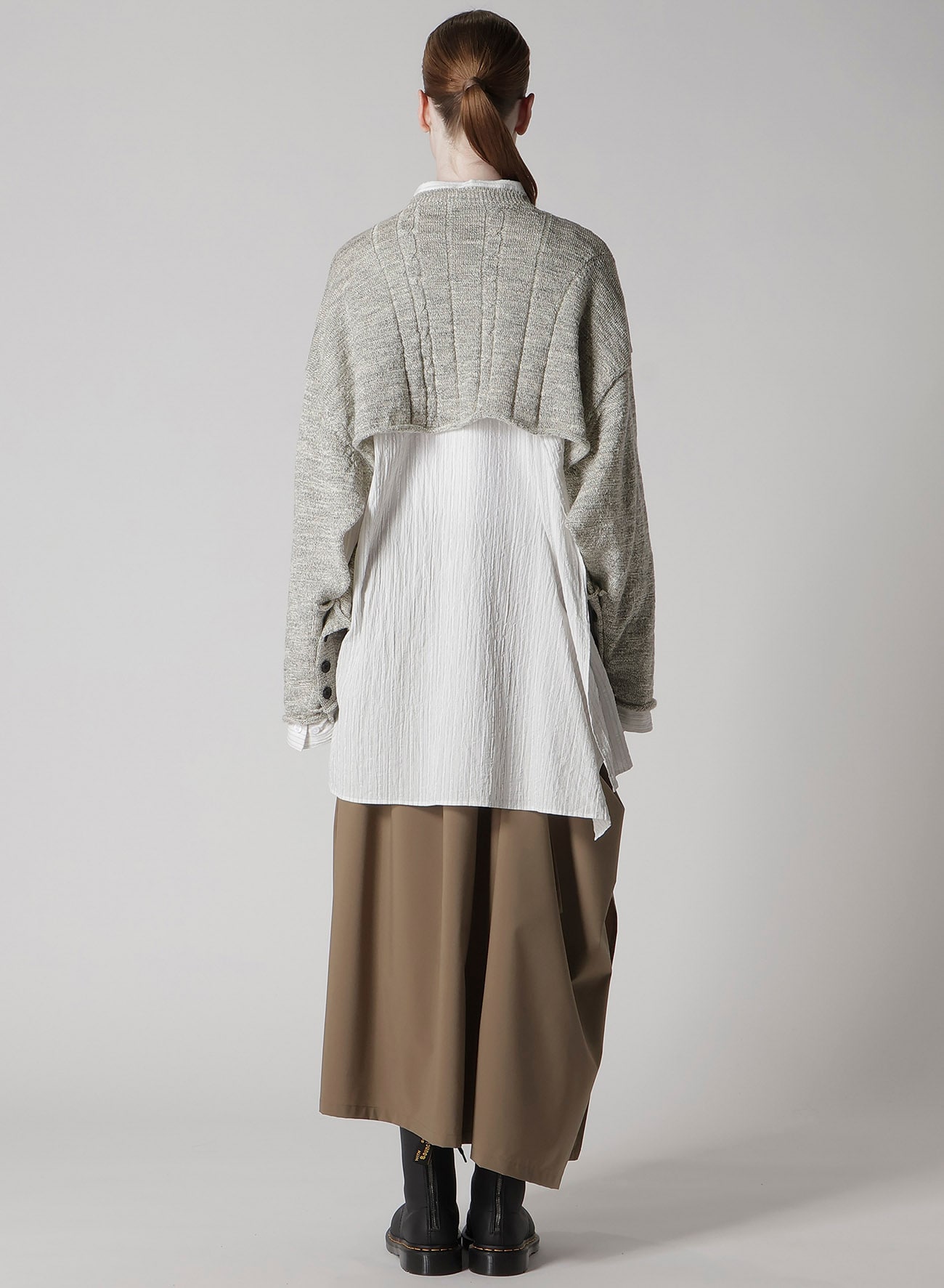 SLUB WOOL DESIGN KNIT PULLOVER