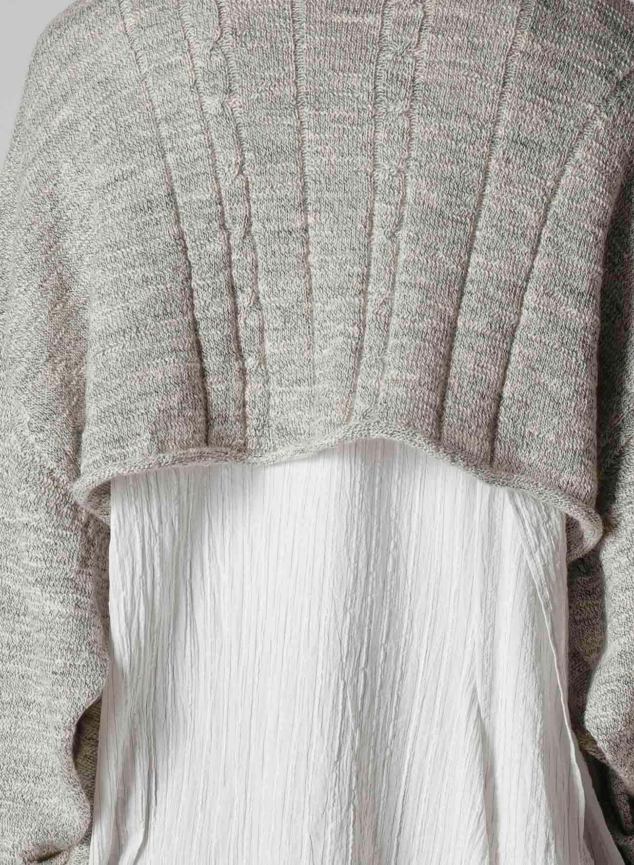 SLUB WOOL DESIGN KNIT PULLOVER