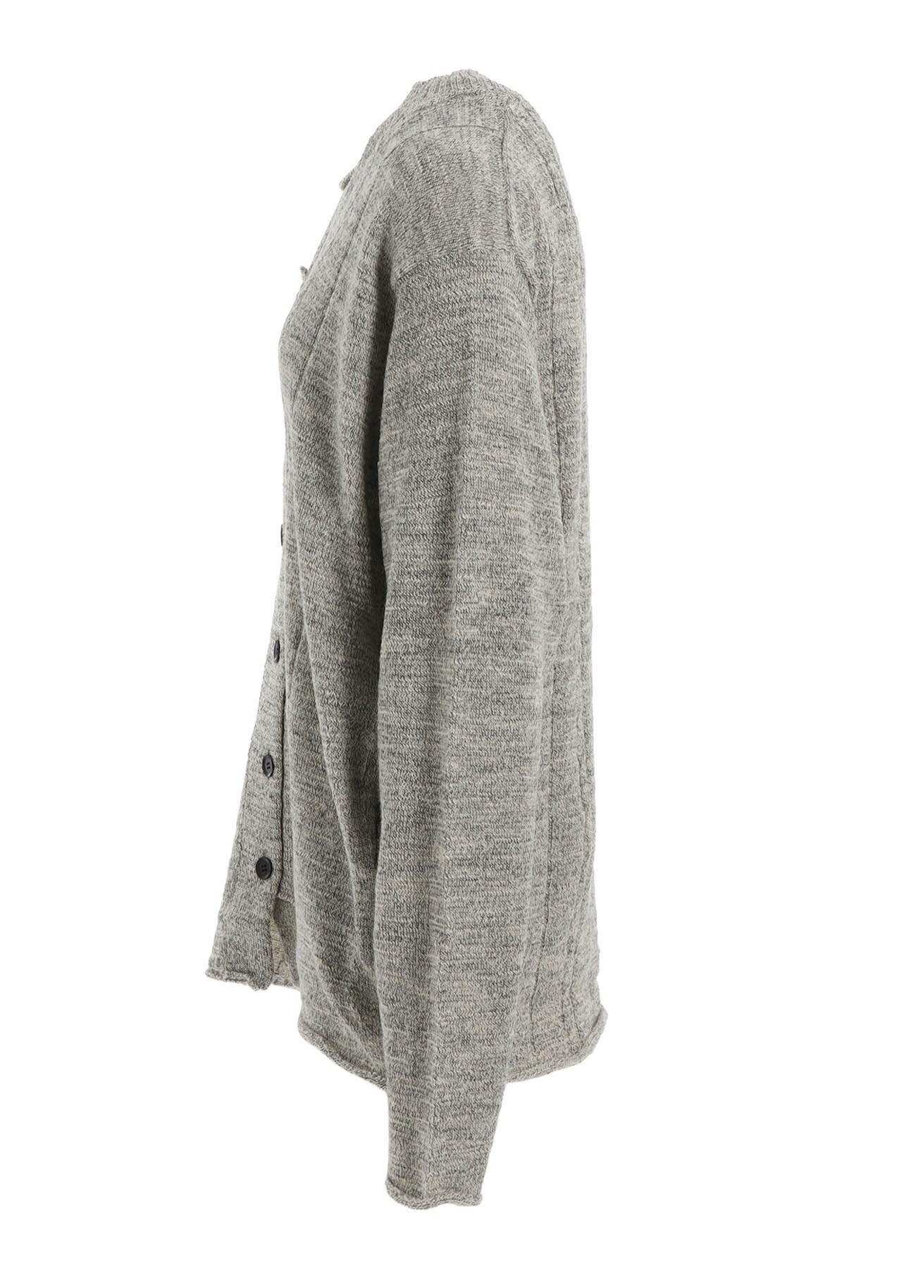 SLUB WOOL DESIGN KNIT CARDIGAN