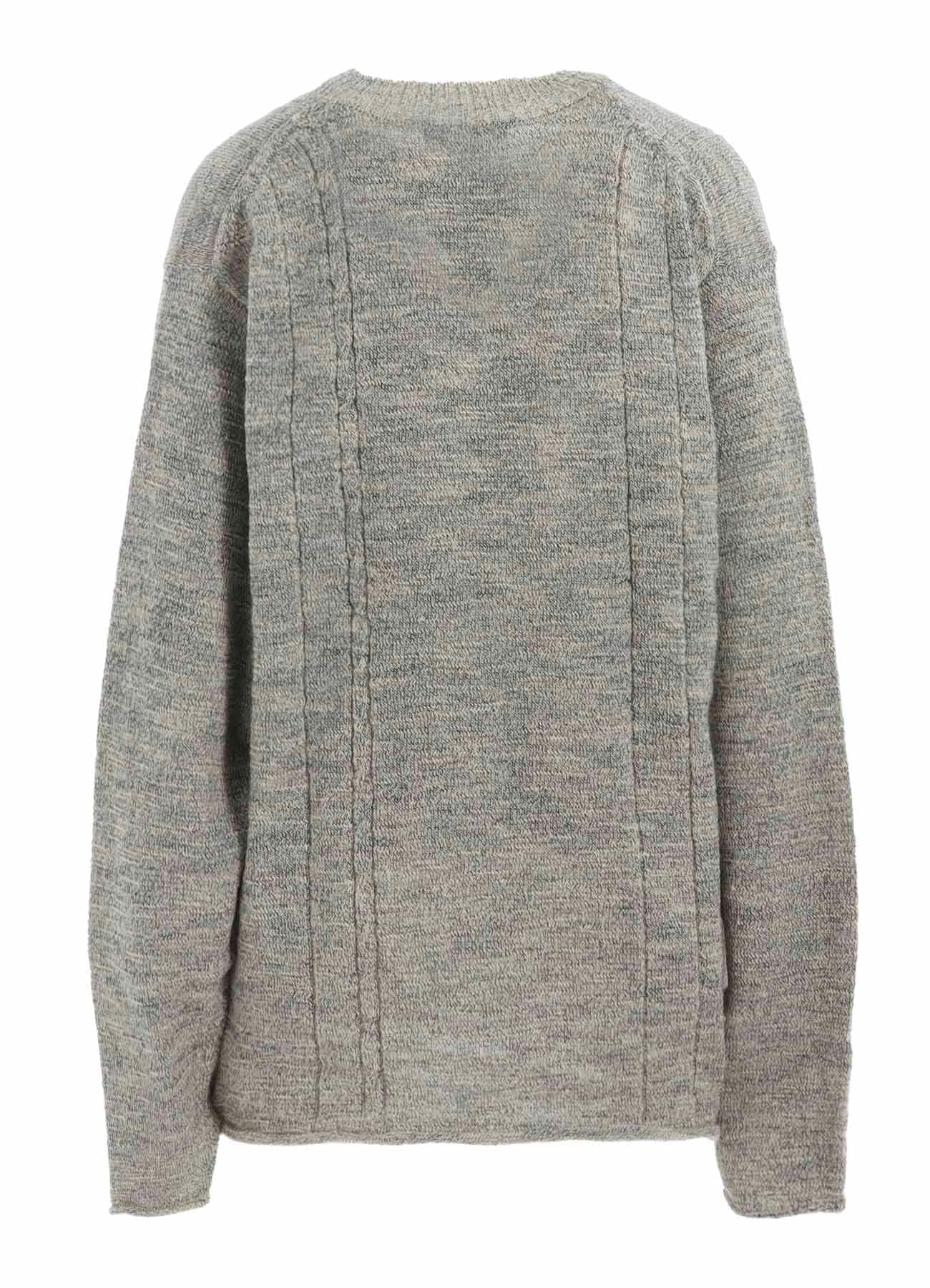 SLUB WOOL DESIGN KNIT CARDIGAN