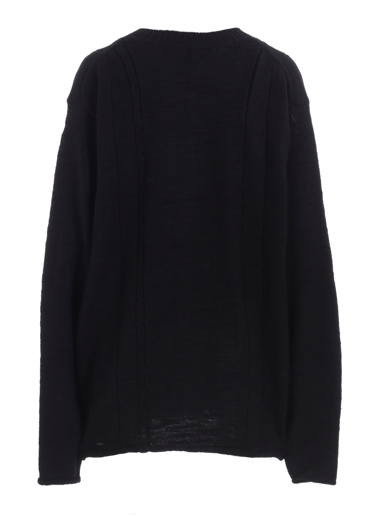 SLUB WOOL DESIGN KNIT CARDIGAN