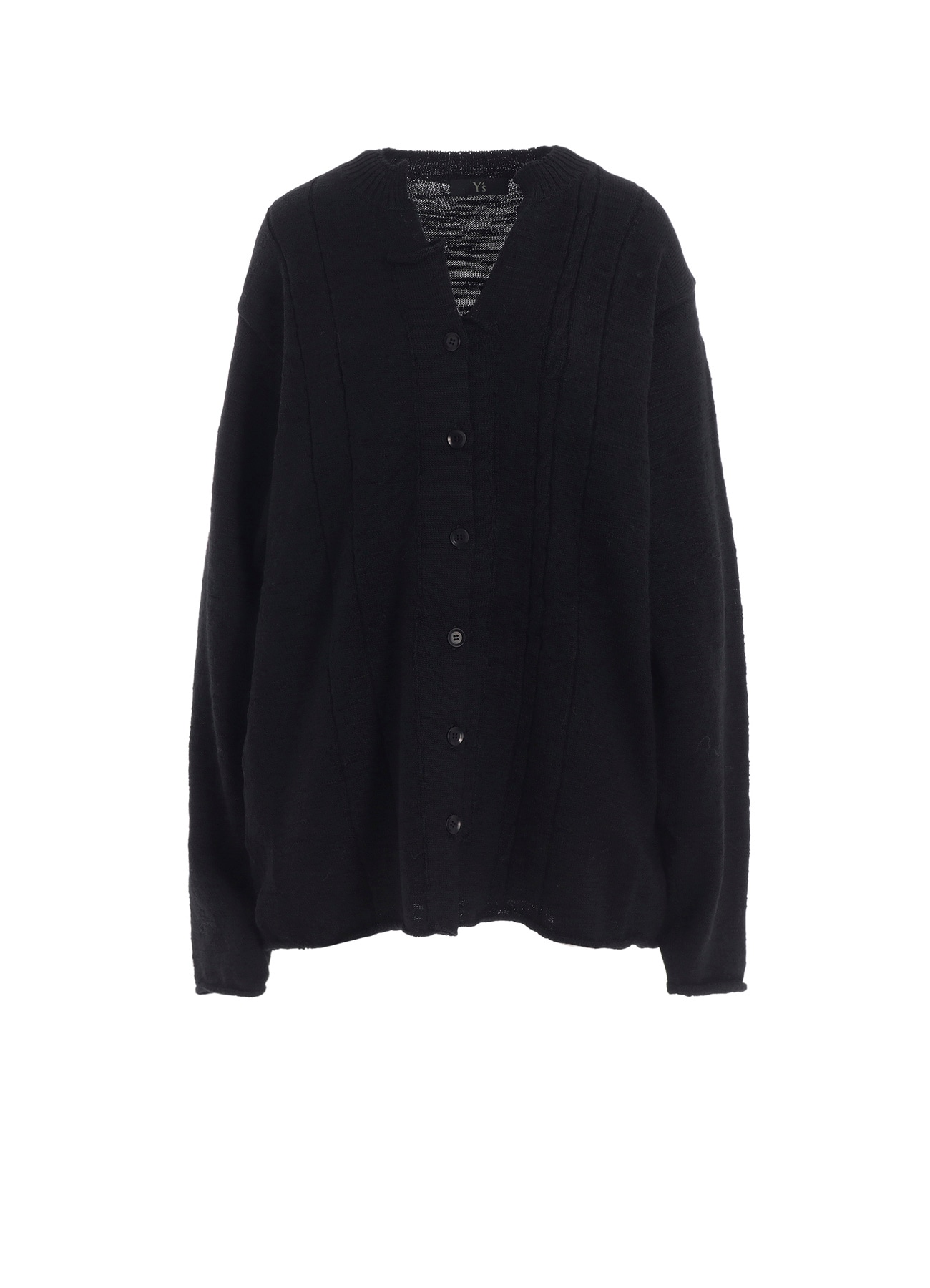 SLUB WOOL DESIGN KNIT CARDIGAN