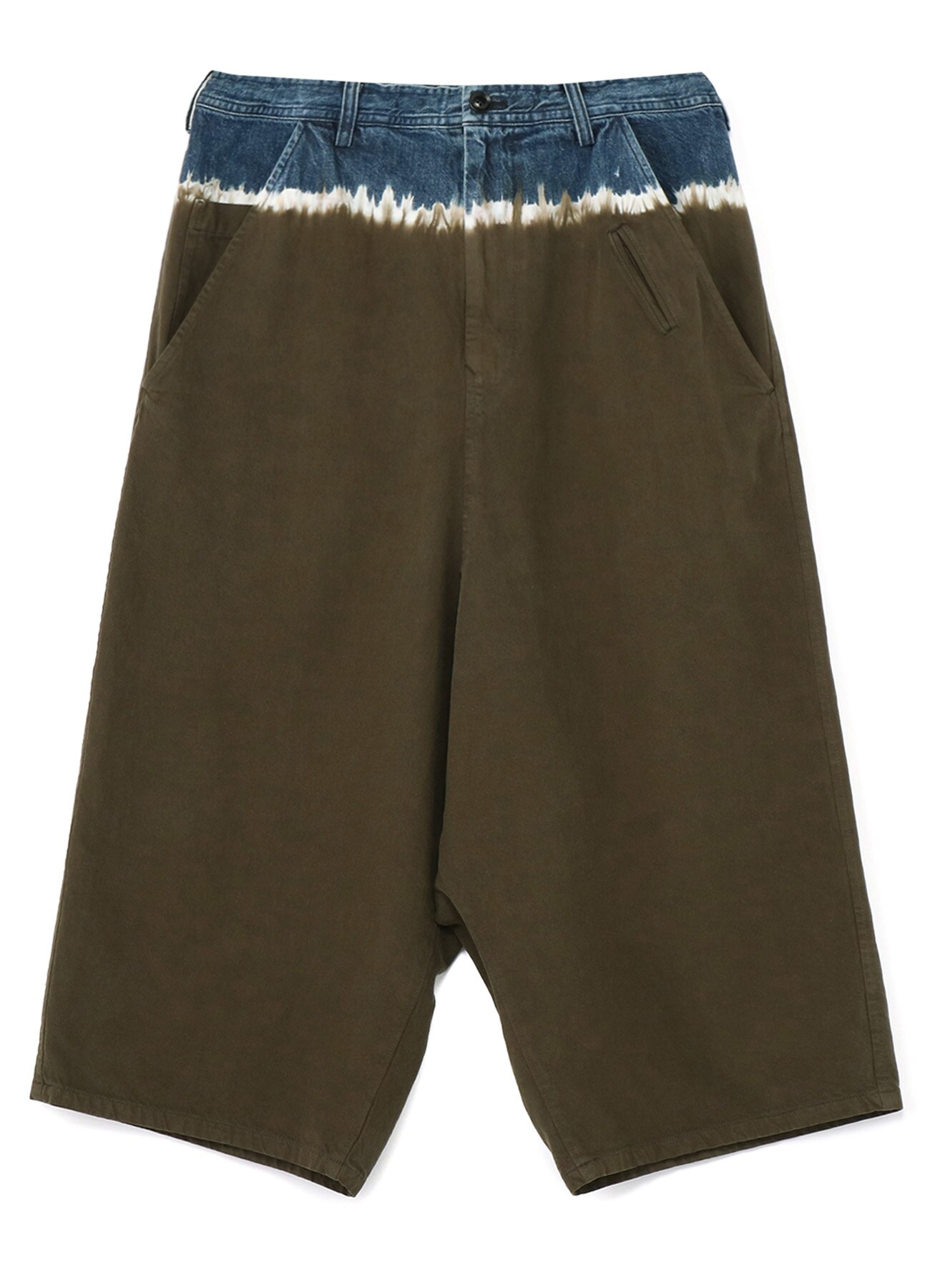 10oz DENIM DISCHARGE TIE DYE BIG WIDE PANTS