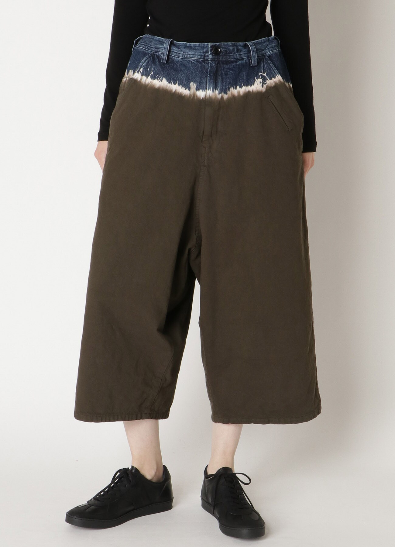 10oz DENIM DISCHARGE TIE DYE BIG WIDE PANTS