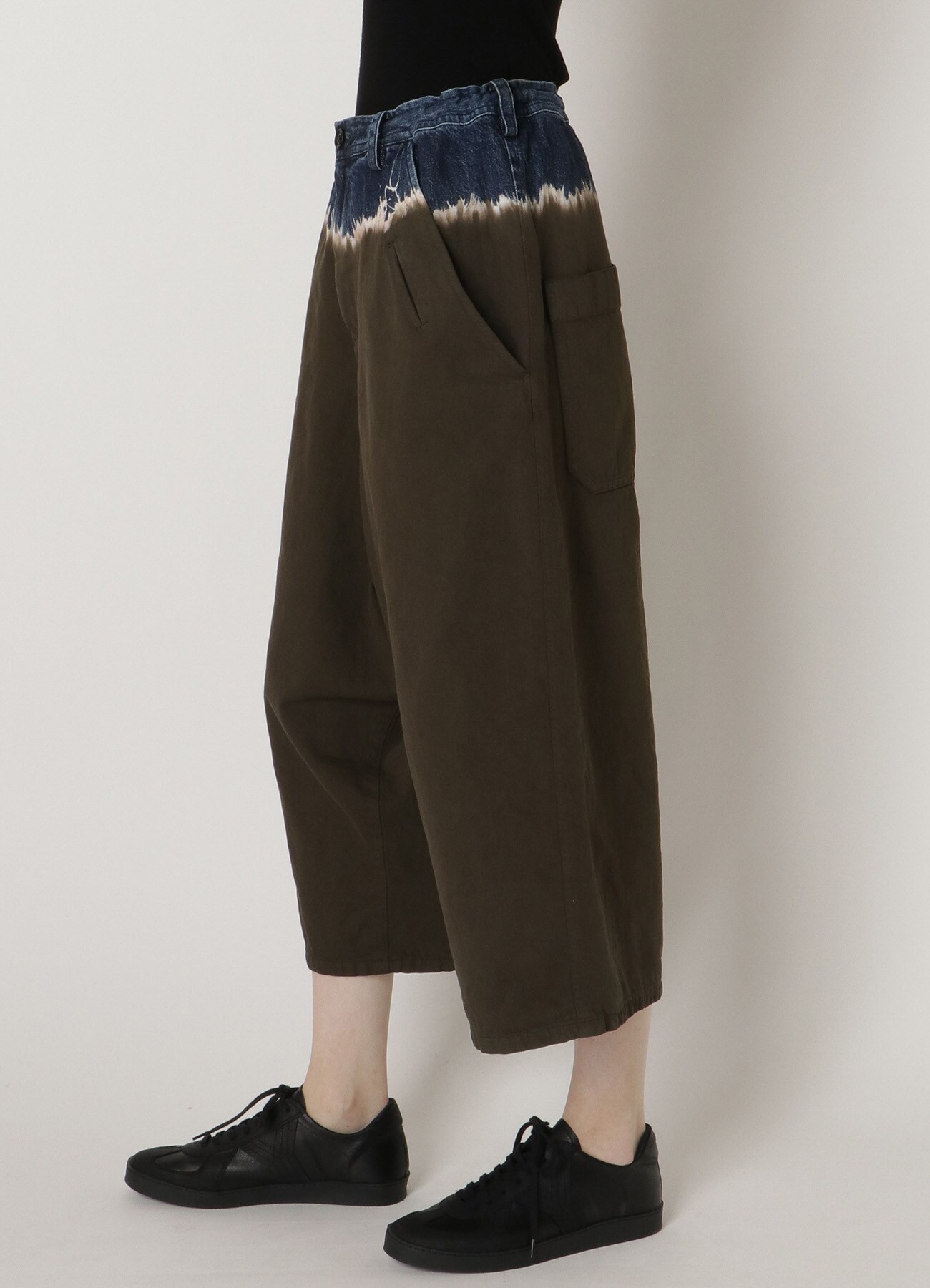 10oz DENIM DISCHARGE TIE DYE BIG WIDE PANTS