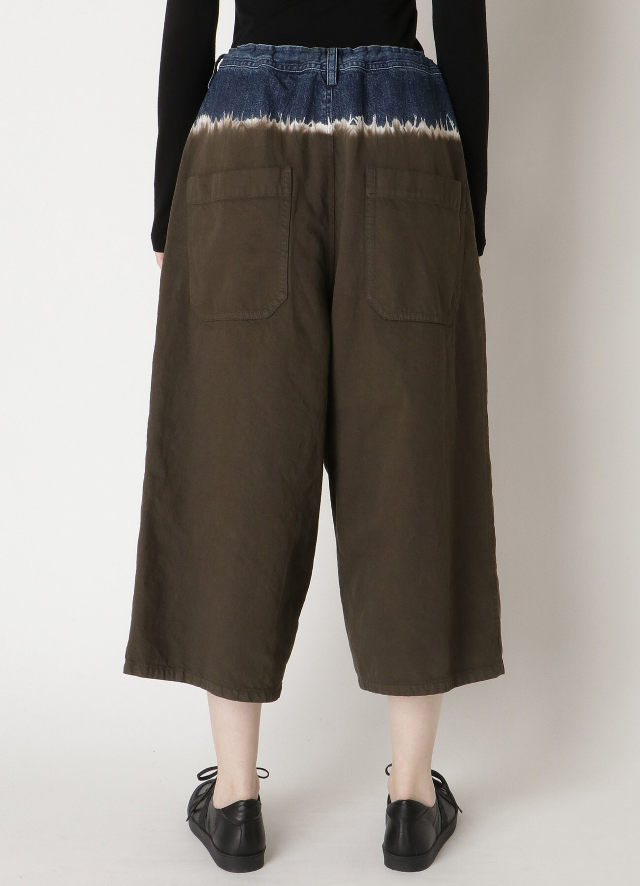 10oz DENIM DISCHARGE TIE DYE BIG WIDE PANTS