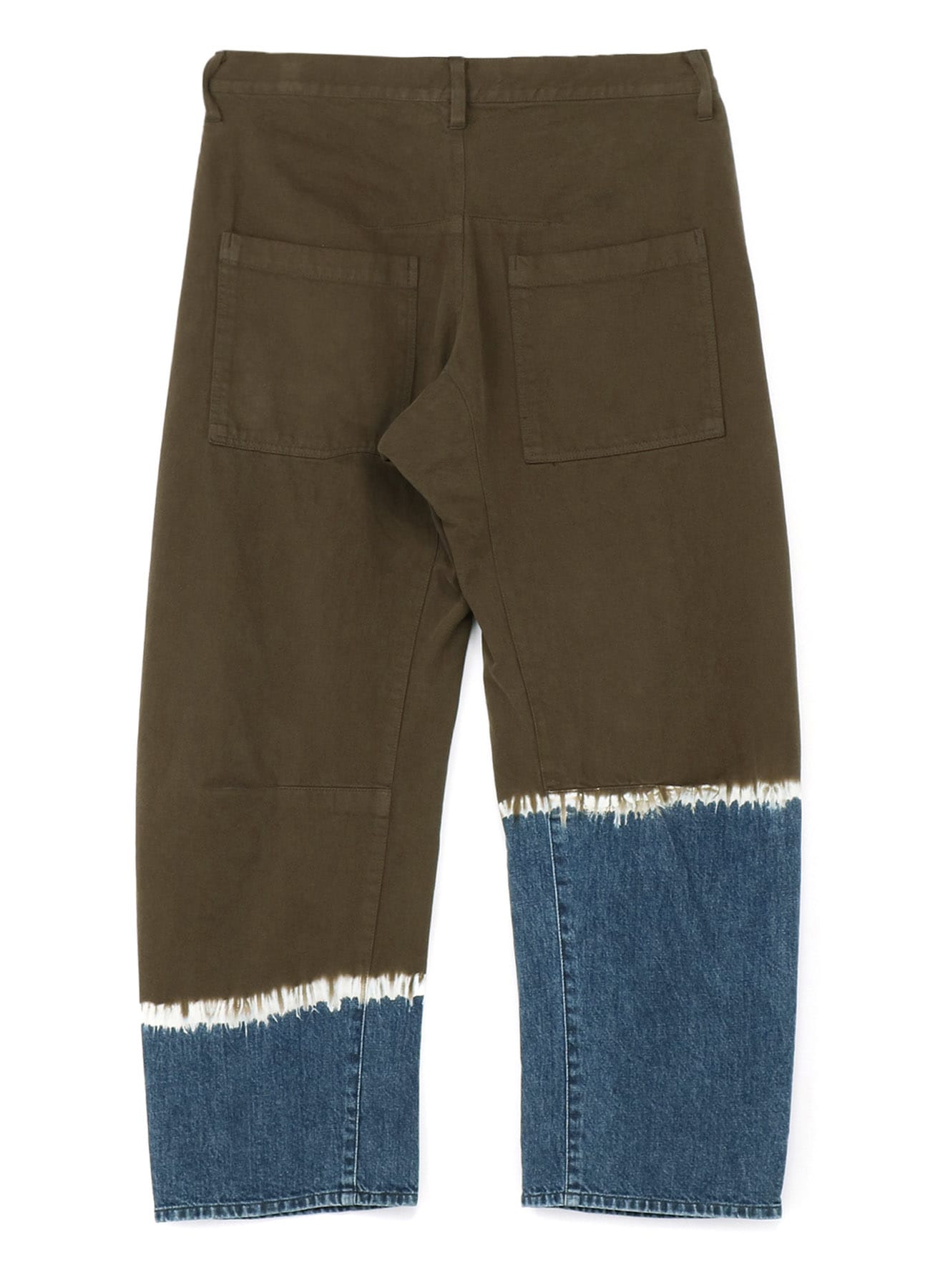 10oz DENIM DISCHARGE TIE DYE GUSSET WIDE PANTS