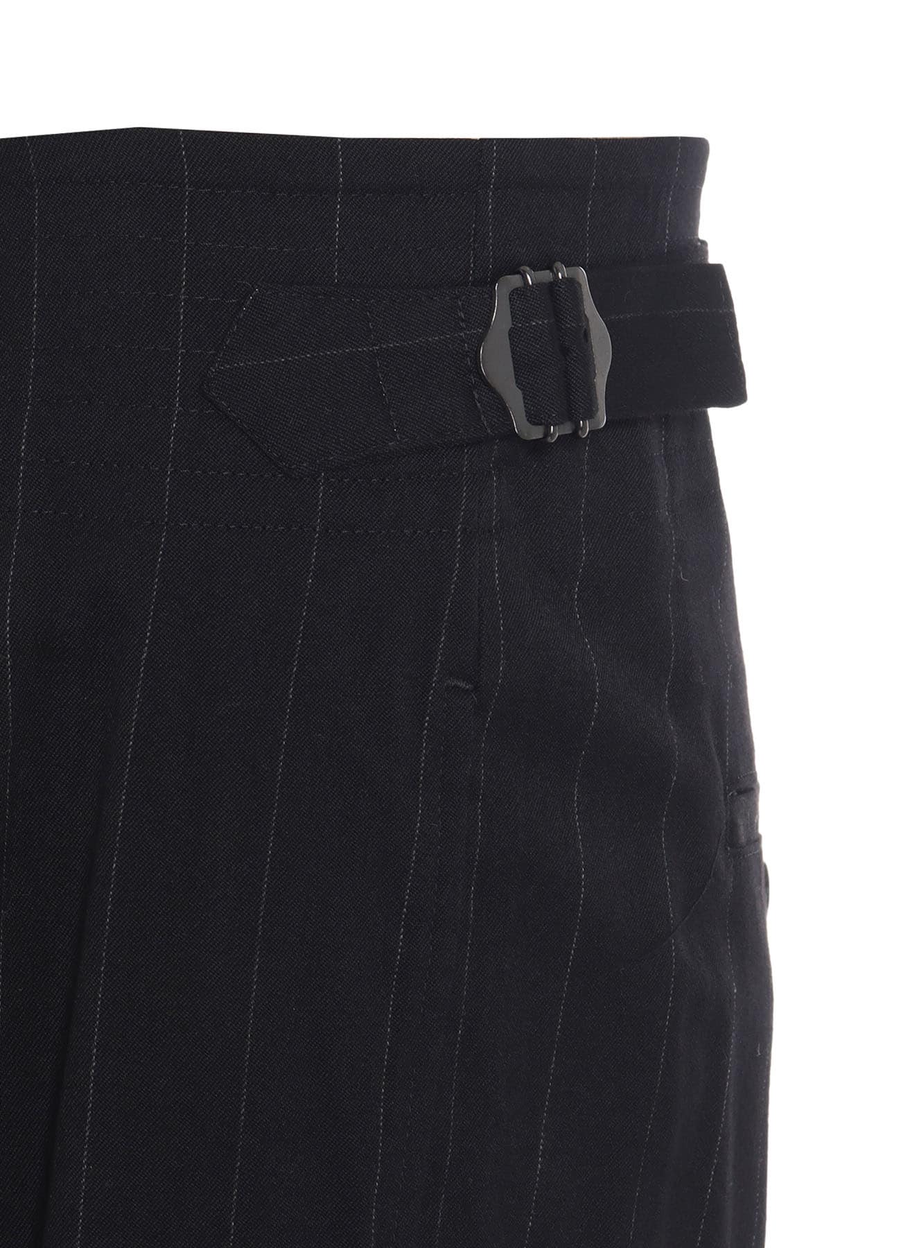 W/RY STRIPE WAIST STRING WIDE PANTS