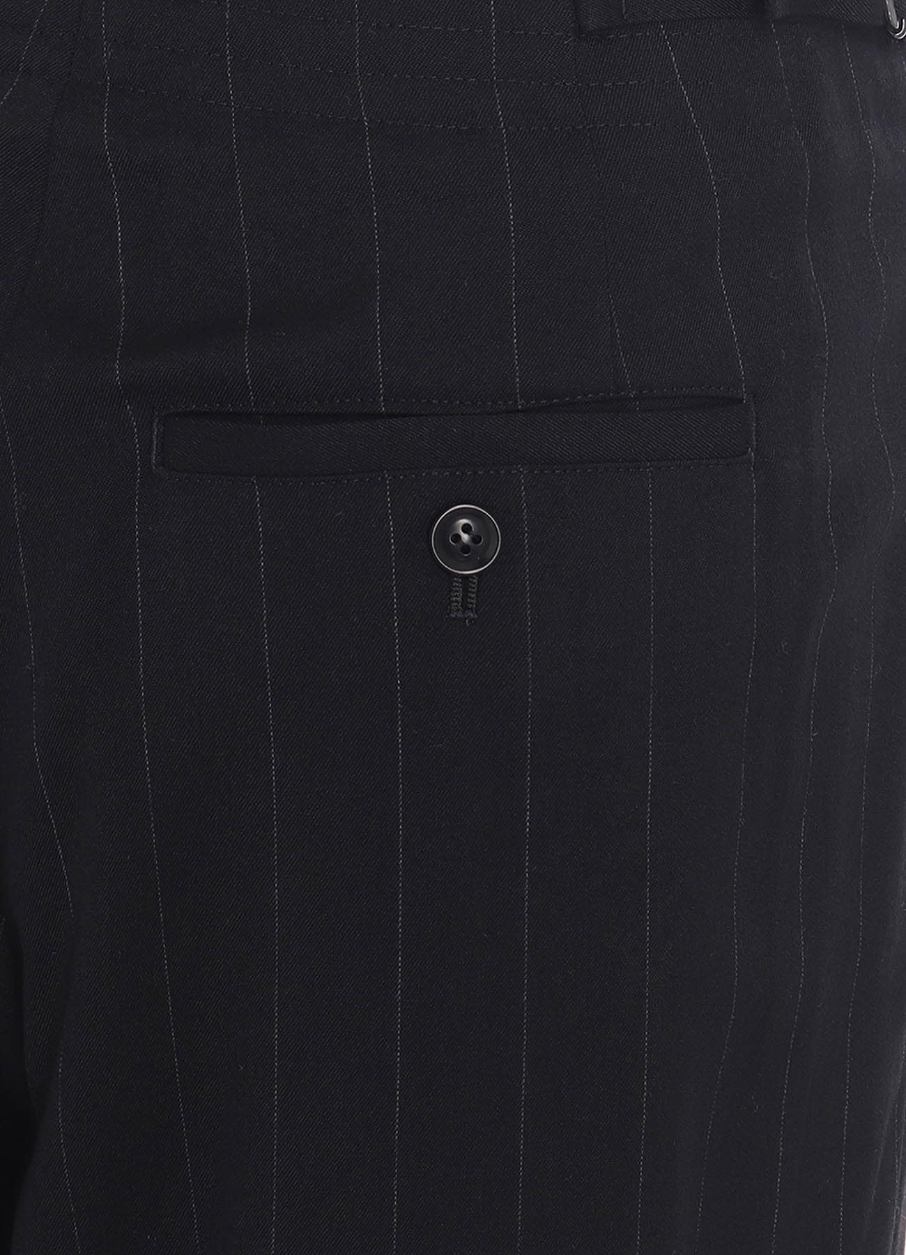 W/RY STRIPE WAIST STRING WIDE PANTS