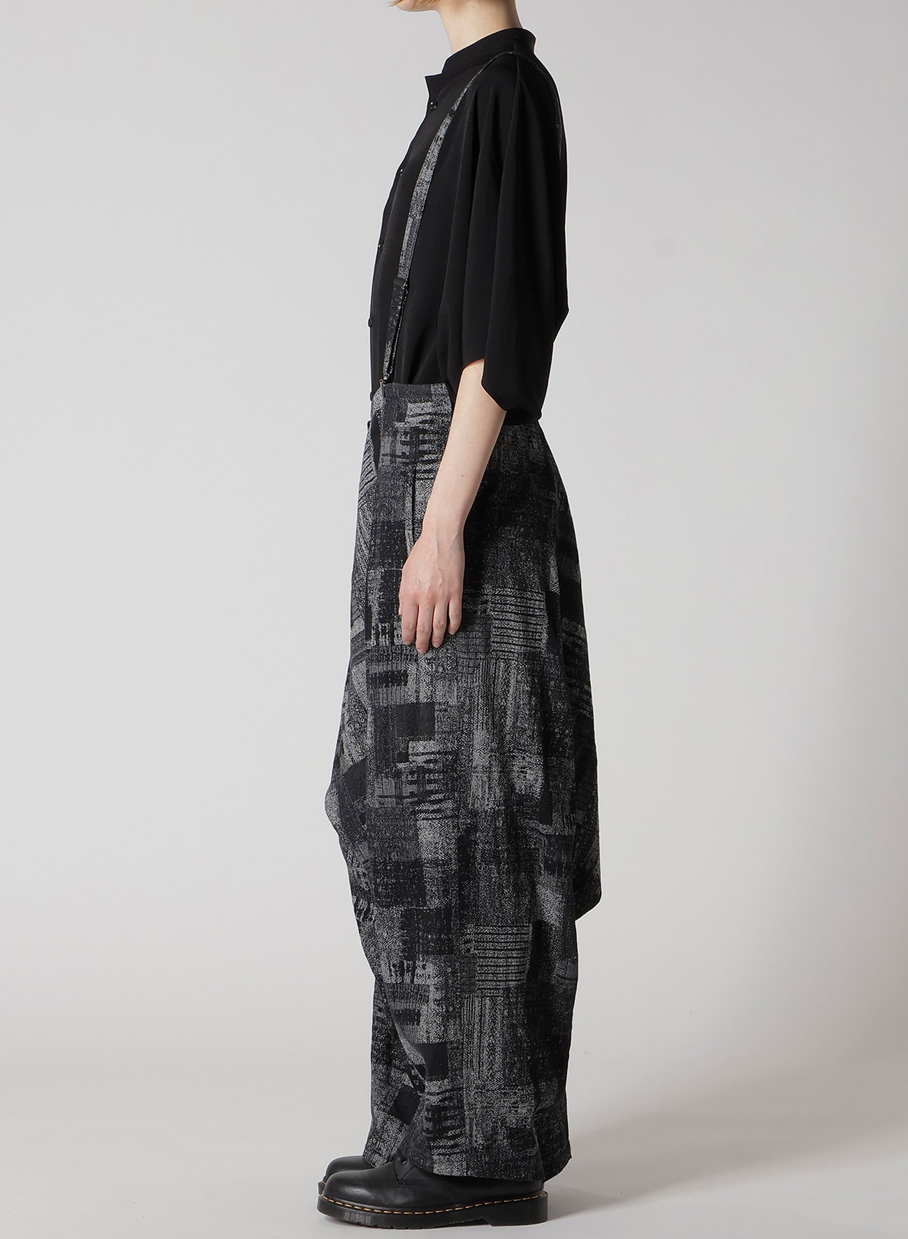 PATCHWORK JACQUARD LONG SAROUEL PANTS