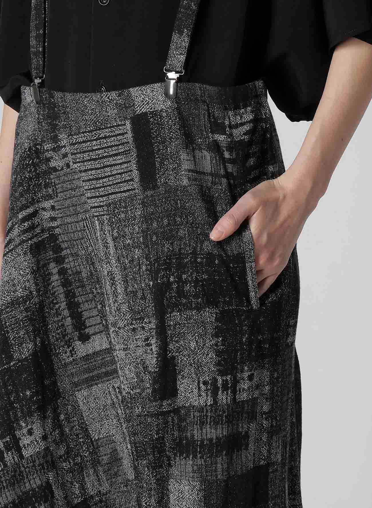 PATCHWORK JACQUARD LONG SAROUEL PANTS