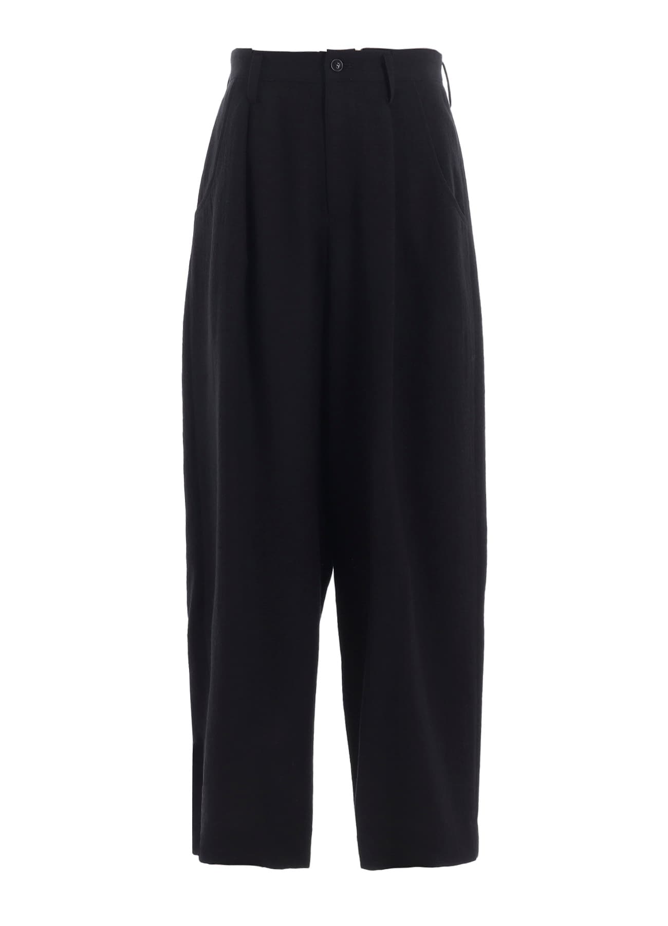WOOL GAUZE TWILL TUCK WIDE PANTS