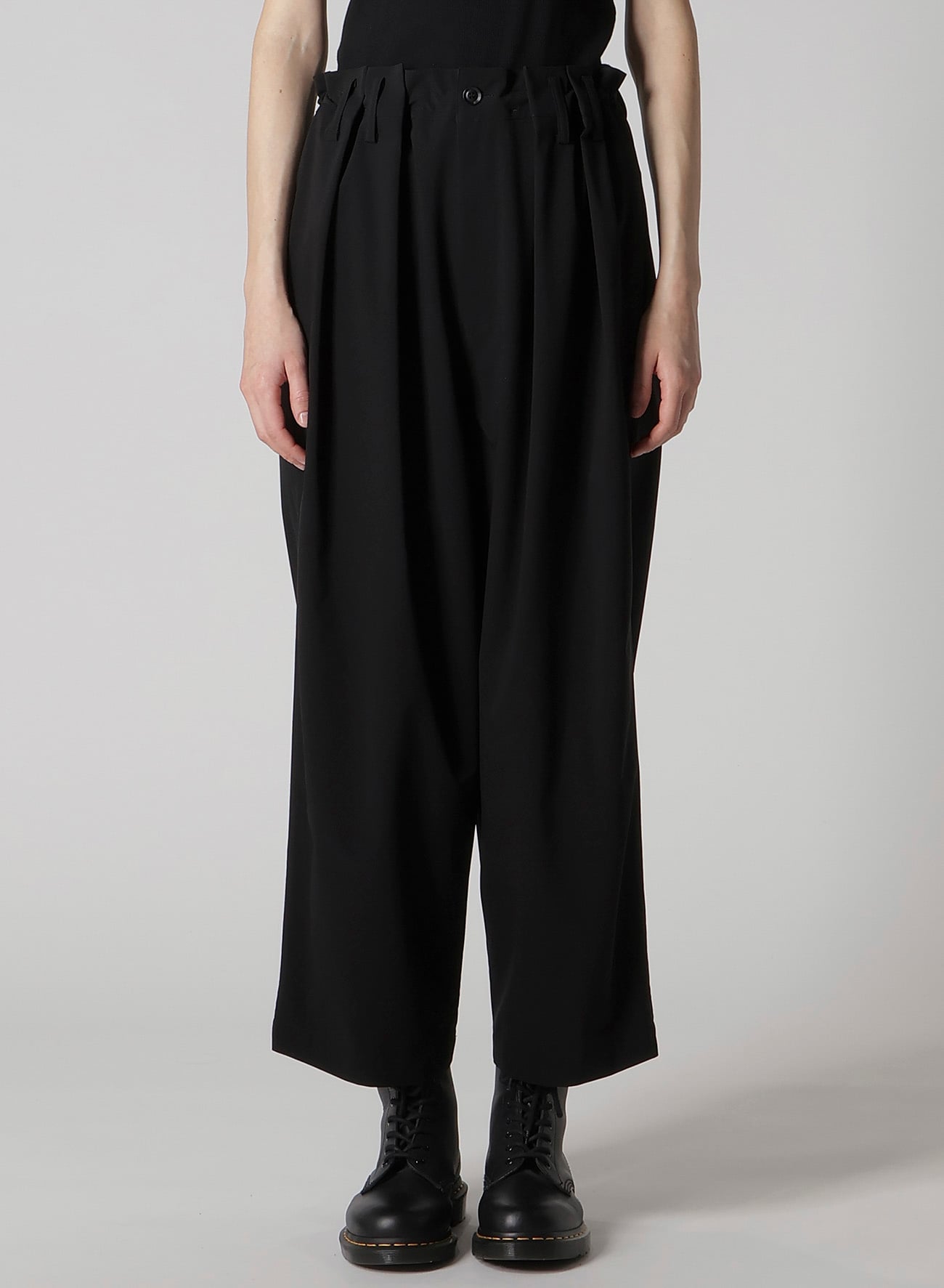 PE/ TAFTA DOUBLE TUCK GATEHRED PANTS