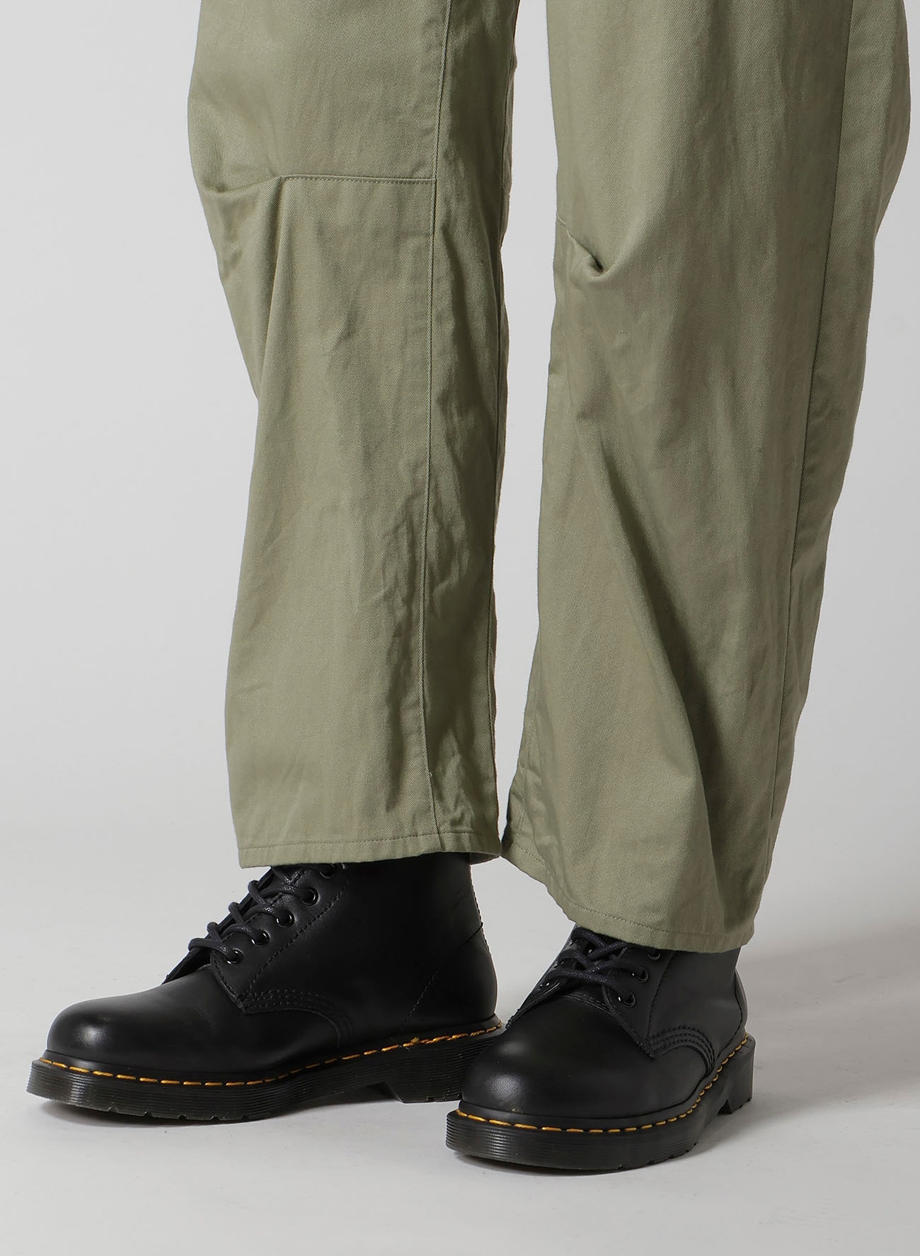 Y's BORN PRODUCT] COTTON TWILL WIDE PANTS(XS Khaki): Y's