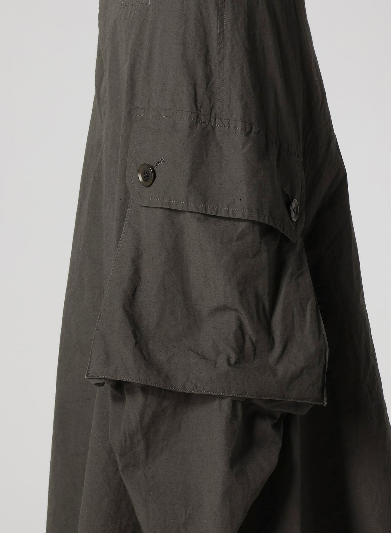 COTTON/LINEN CARGO SKIRT