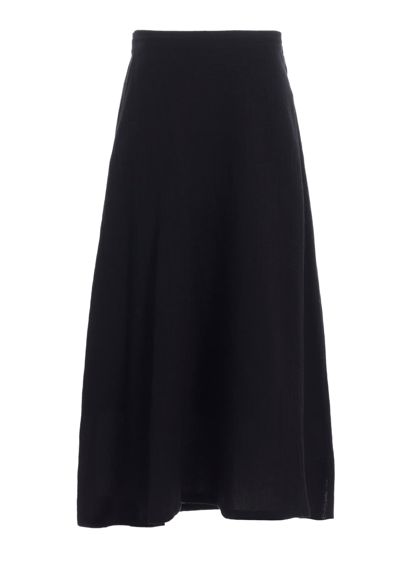 WOOL GAUZE TWILL ASYMMETRIC FLARE SKIRT
