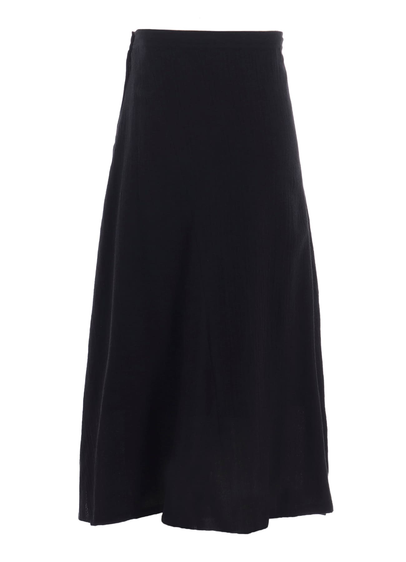 WOOL GAUZE TWILL ASYMMETRIC FLARE SKIRT