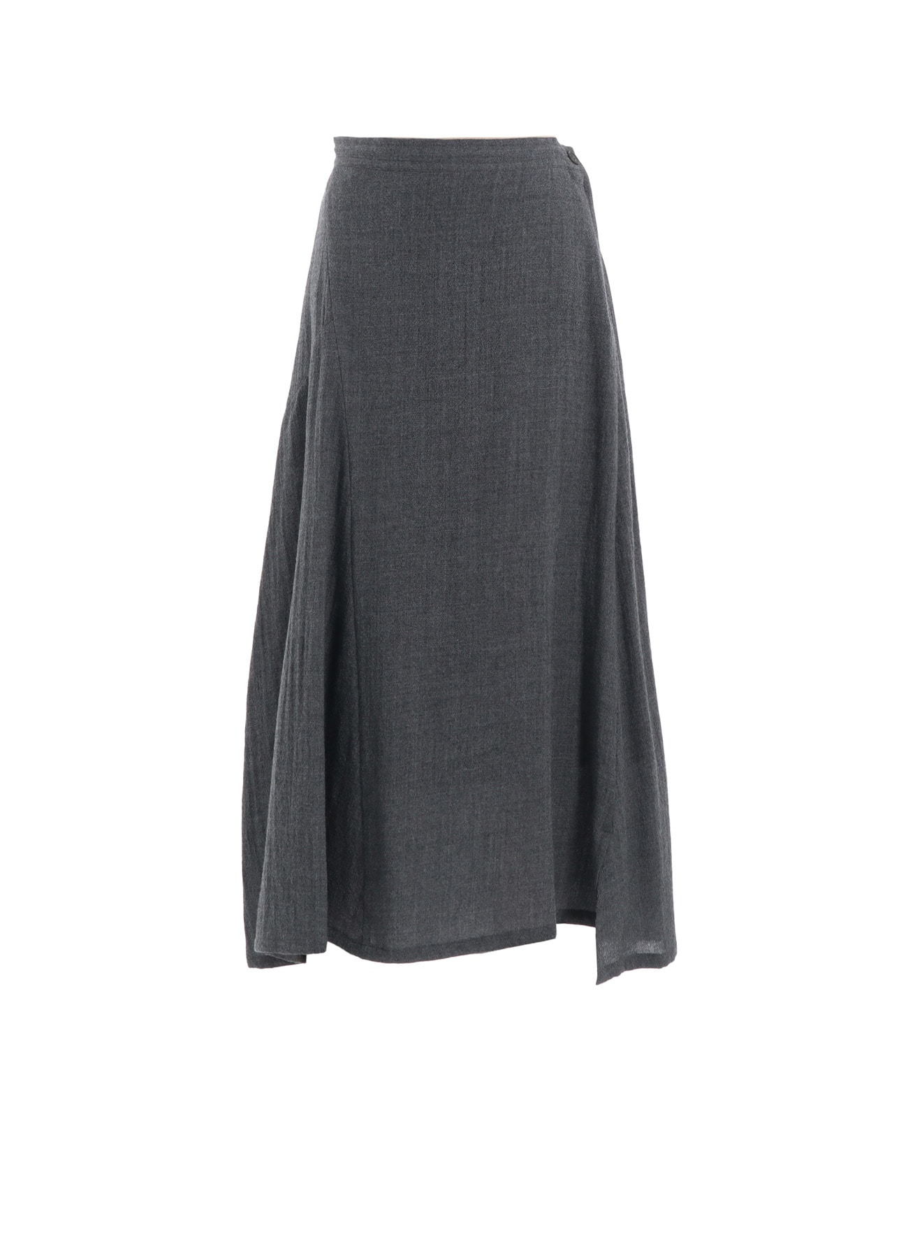 WOOL GAUZE TWILL ASYMMETRIC FLARE SKIRT